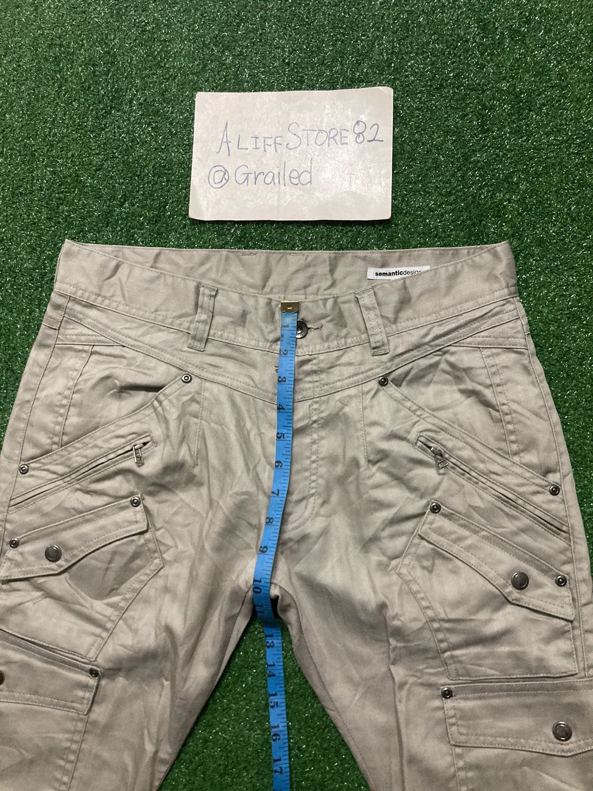 Japanese Brand !LastDrop!Semantic Design Multi Pocket SlimFit Pants Size US 33 - 4 Thumbnail