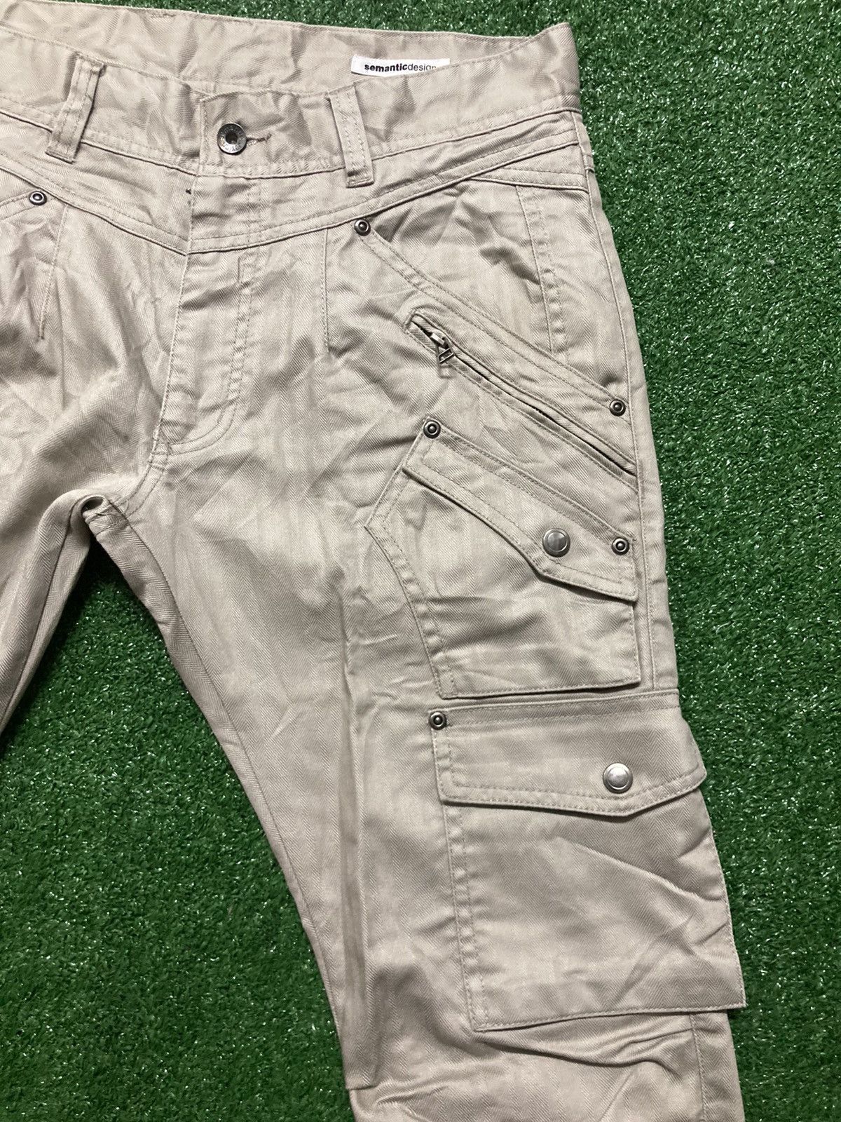 Japanese Brand !LastDrop!Semantic Design Multi Pocket SlimFit Pants Size US 33 - 8 Thumbnail