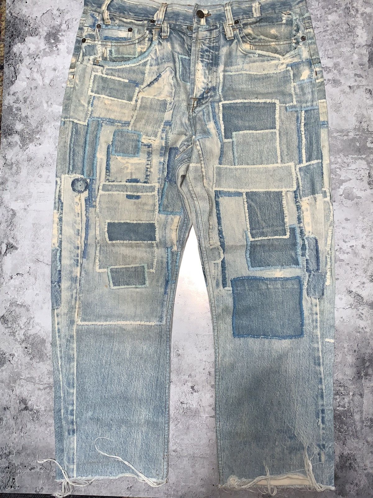 Dries Van Noten RARE GRAIL DRIES multiple patched jeans raw edge Size US 34 / EU 50 - 1 Thumbnail