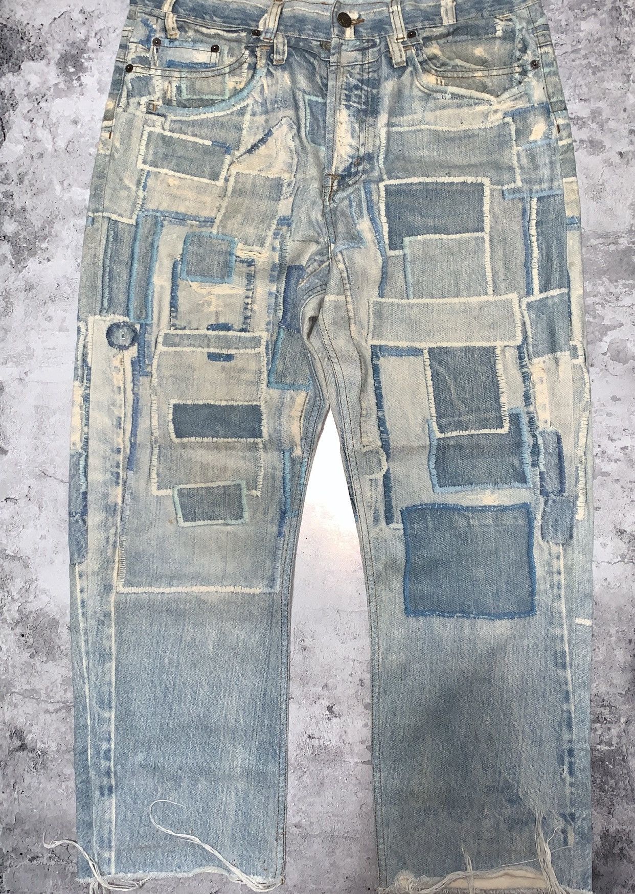 Dries Van Noten RARE GRAIL DRIES multiple patched jeans raw edge Size US 34 / EU 50 - 2 Thumbnail