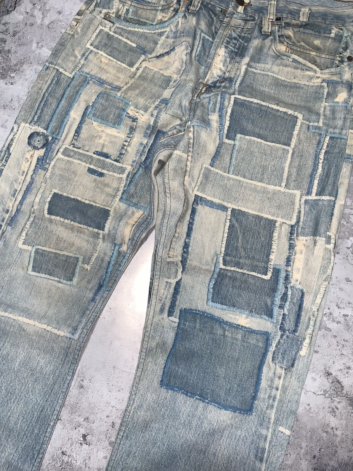 Dries Van Noten RARE GRAIL DRIES multiple patched jeans raw edge Size US 34 / EU 50 - 3 Thumbnail