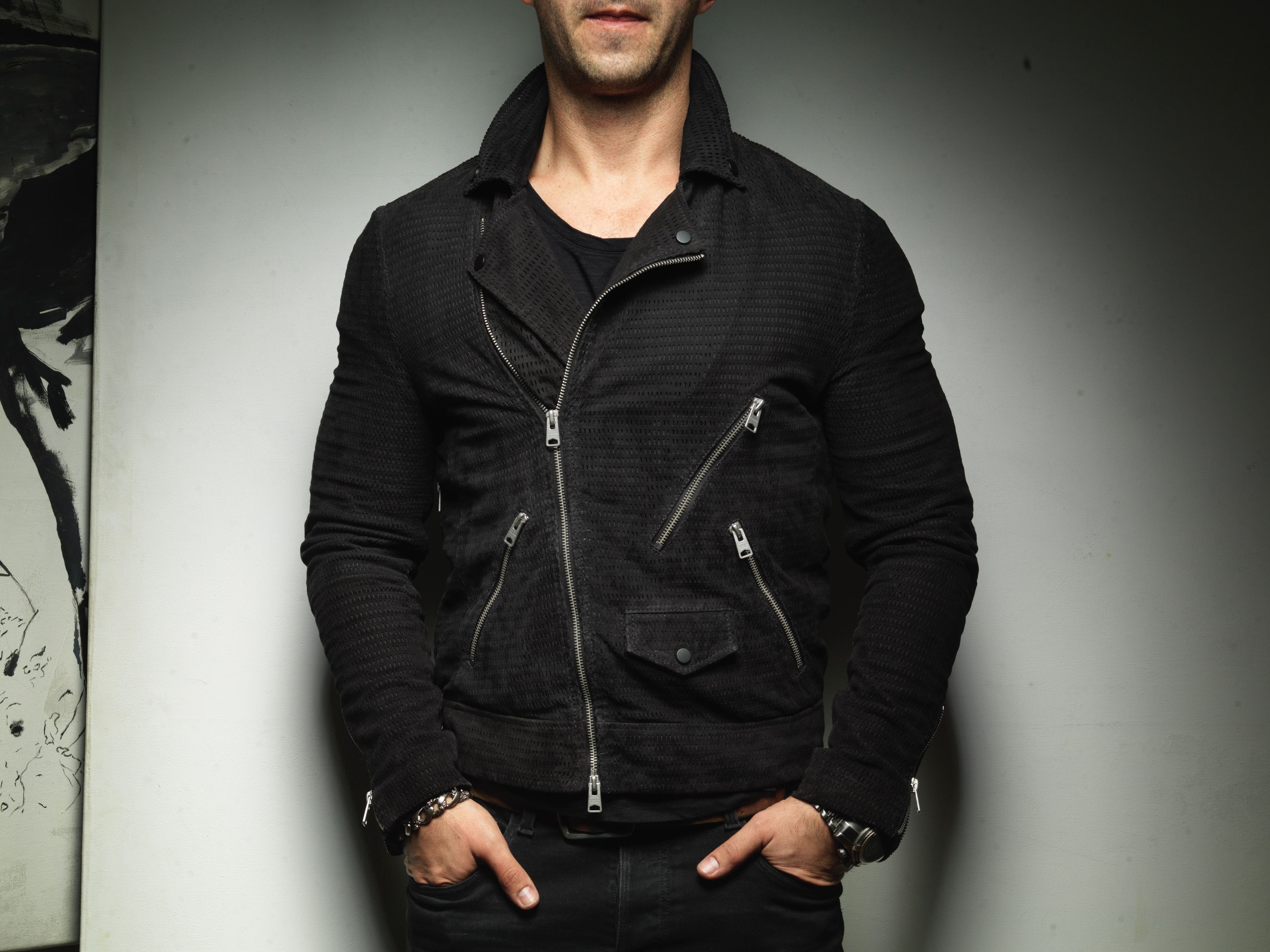 Allsaints ALL SAINTS MEN'S BLACK LEATHER BIKER JACKET COAT SIZE SMALL Size US S / EU 44-46 / 1 - 3 Thumbnail