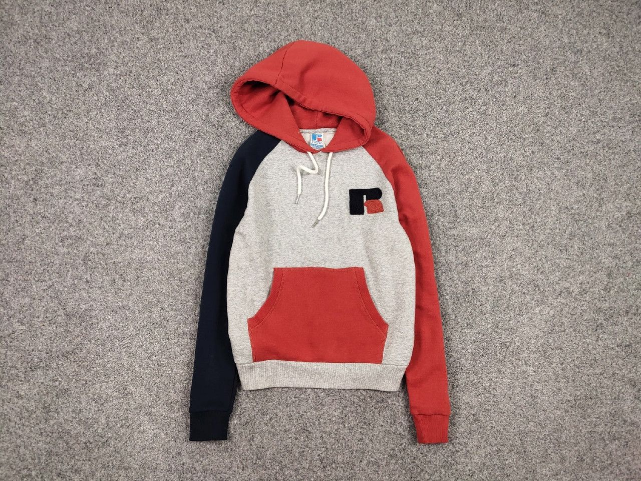 Russell Athletic Vintage Russell Athletic Patchwork Logo Hoodie America Hype Size US M / EU 48-50 / 2 - 1 Thumbnail