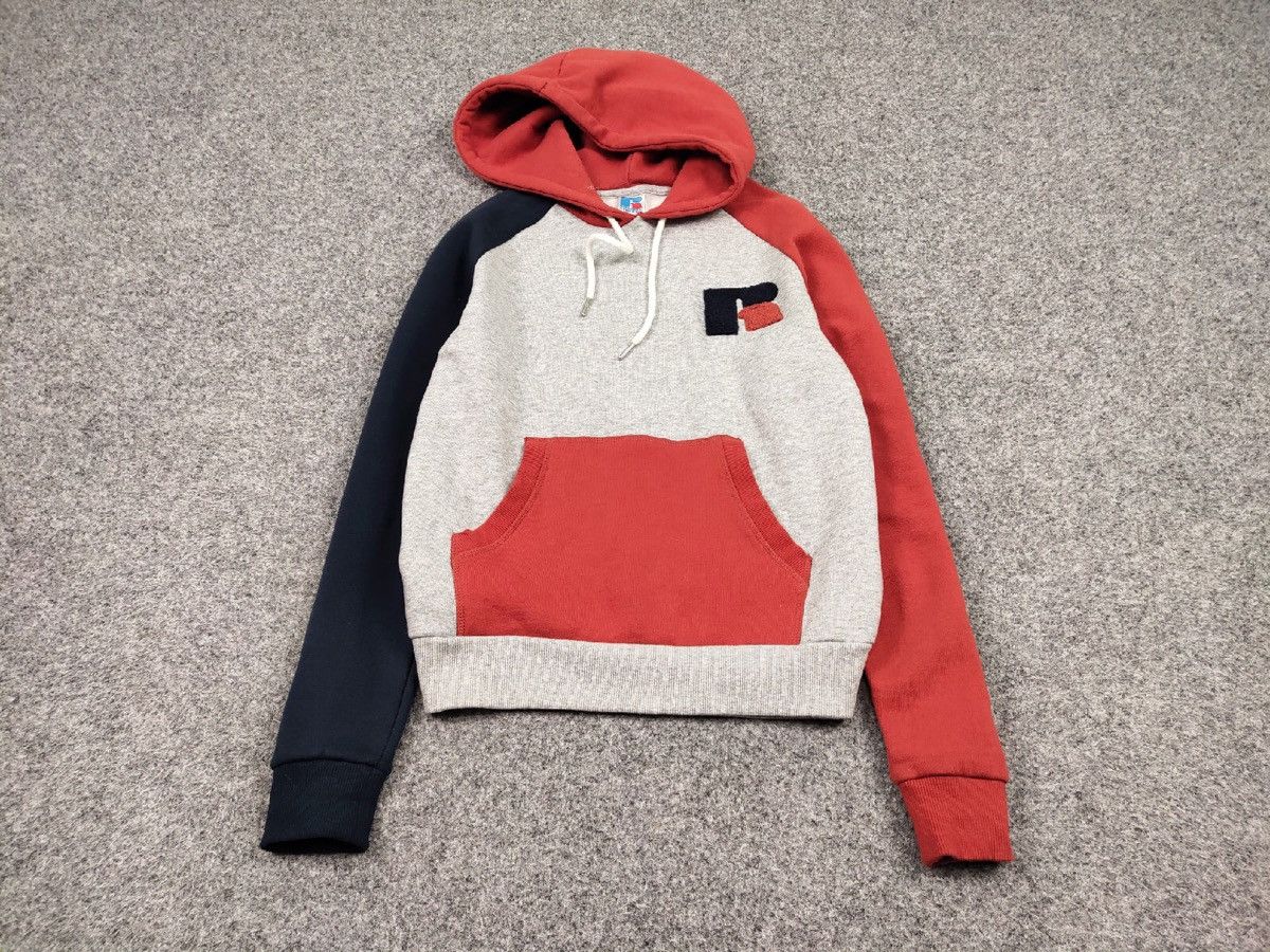 Russell Athletic Vintage Russell Athletic Patchwork Logo Hoodie America Hype Size US M / EU 48-50 / 2 - 2 Thumbnail