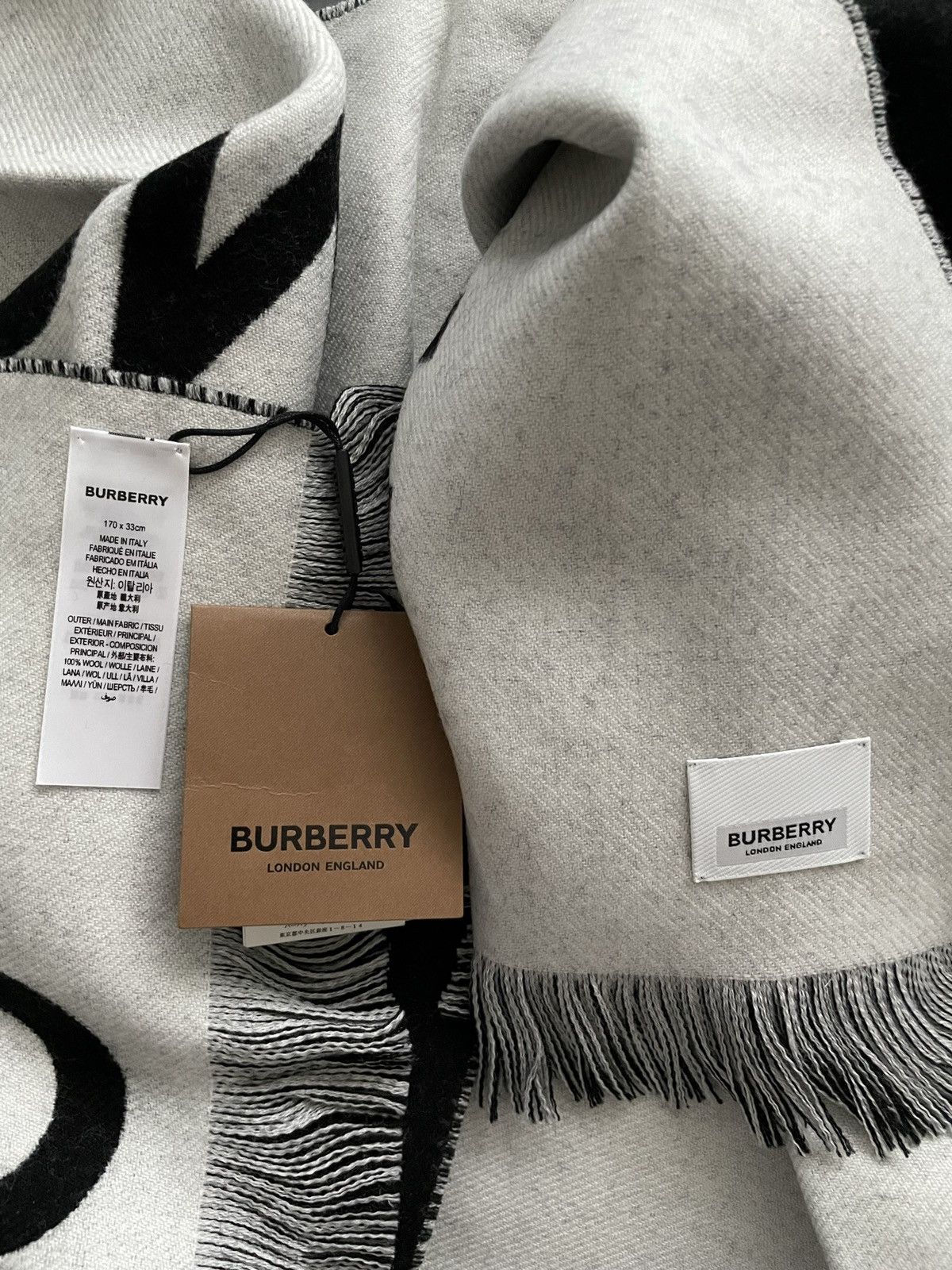 Burberry × Burberry Prorsum Brand NEW Classic Super Runway Burberry Wool Scarf Size ONE SIZE - 8 Thumbnail