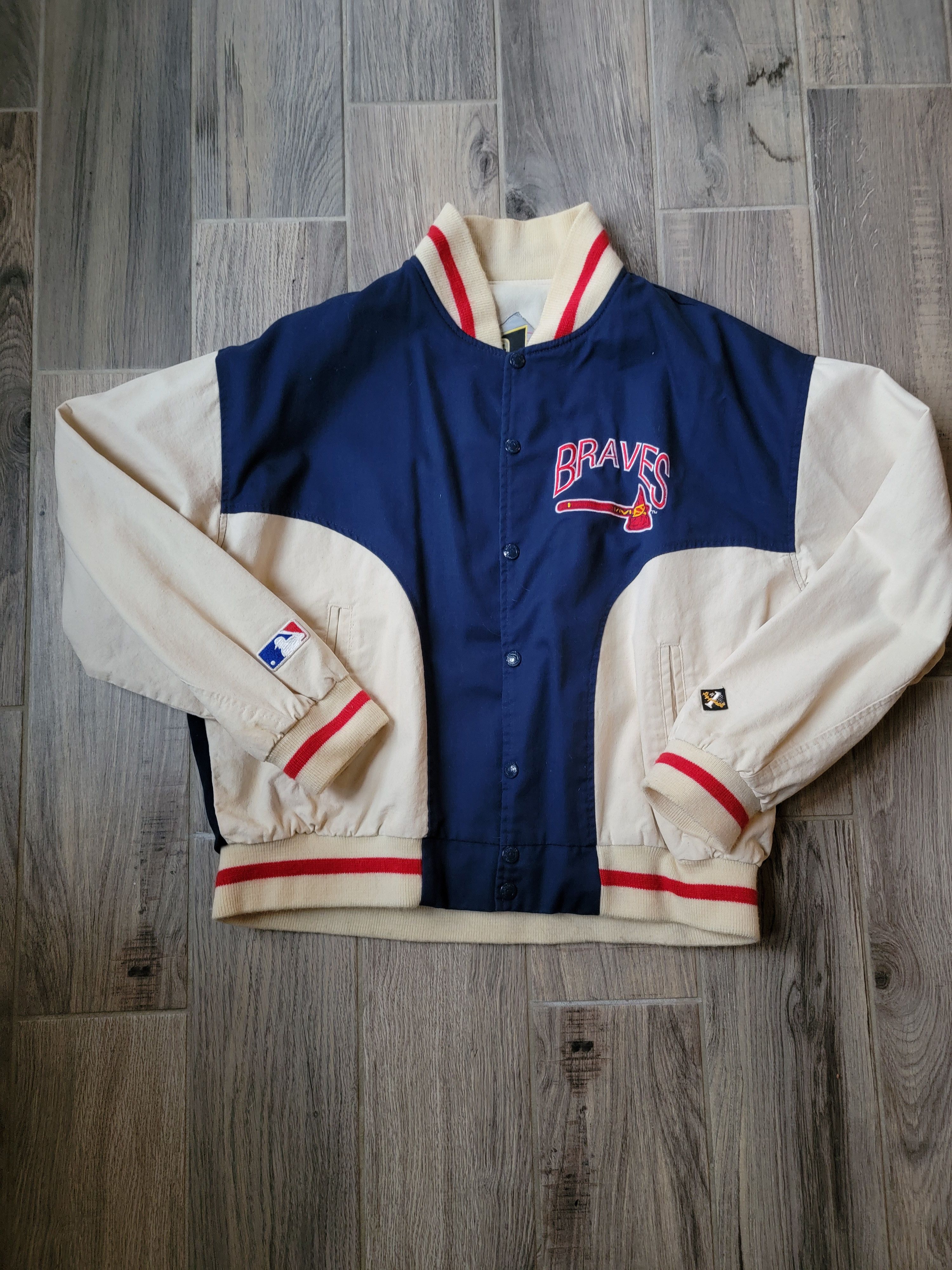 VINTAGE MLB ATLANTA BRAVES VARSITY JACKET SIZE LARGE MADE IN USA – Vintage  rare usa