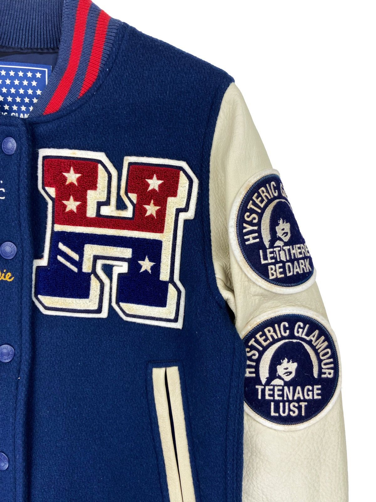 Hysteric Glamour Hysteric Glamour “Detroit” Patched Leather Varsity Jacket Size US S / EU 44-46 / 1 - 3 Thumbnail