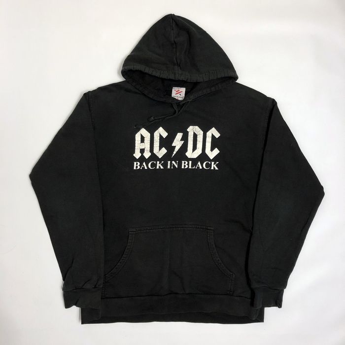Vintage 2000s Acdc Back In Black Band Hoodie Vintage Band Tees | Grailed