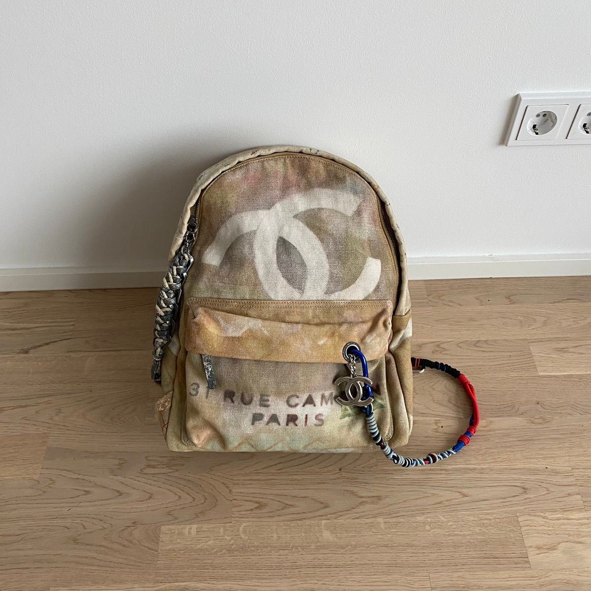 canvas chanel backpack vintage