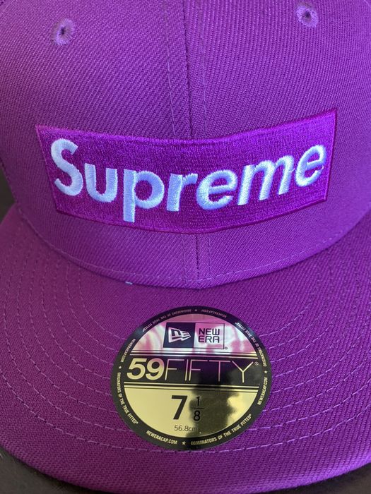 Supreme Supreme No Comp Box Logo New Era Hat Lavender 7 1/8 | Grailed