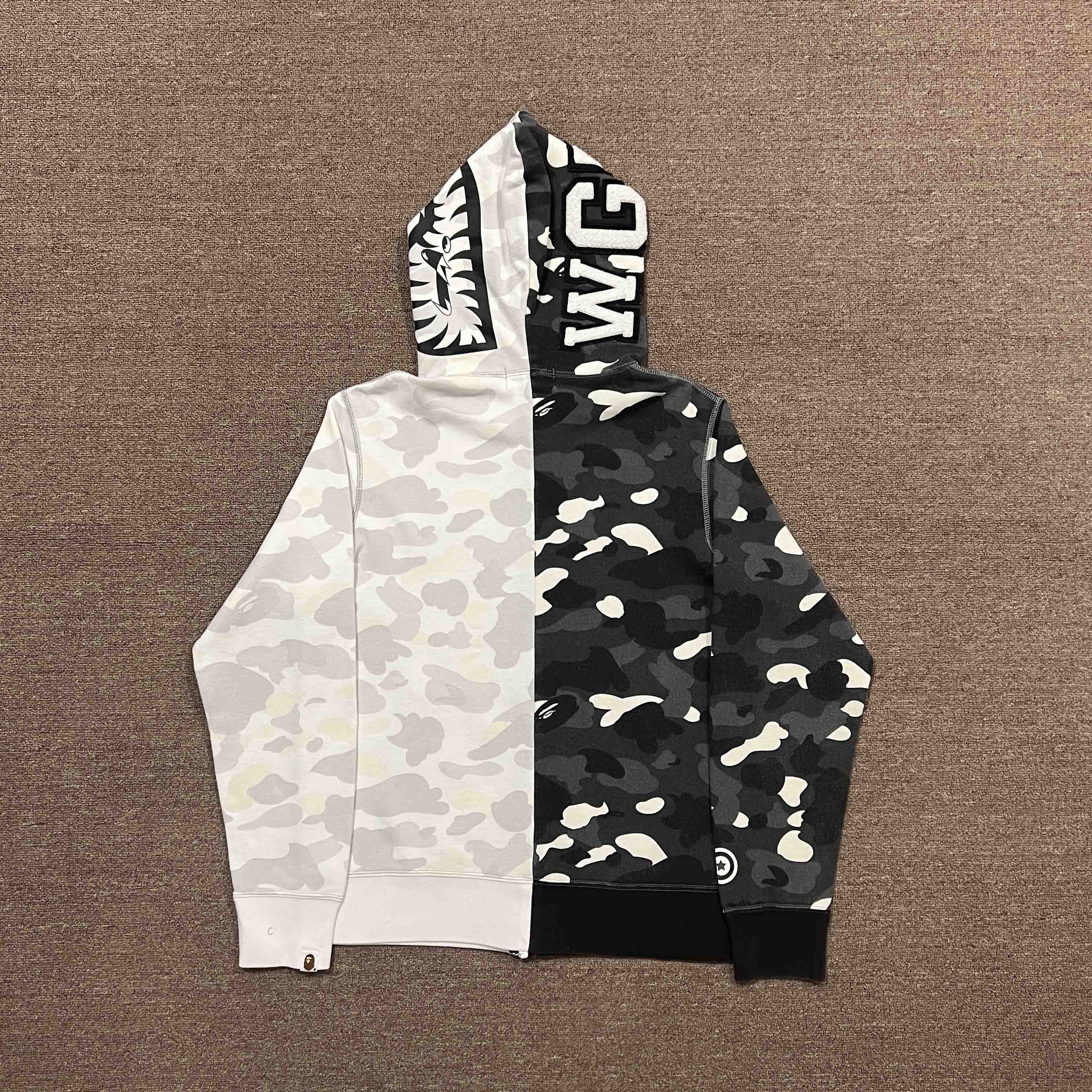 Bape Bape Glowing Camo Shark Full Zip Up Hoodie Size US M / EU 48-50 / 2 - 2 Thumbnail