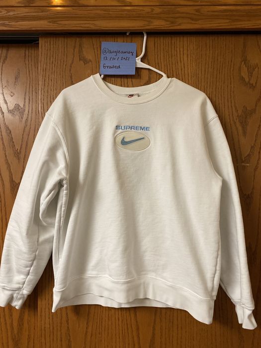 Supreme Supreme Nike Jewel Crewneck White Size Medium | Grailed