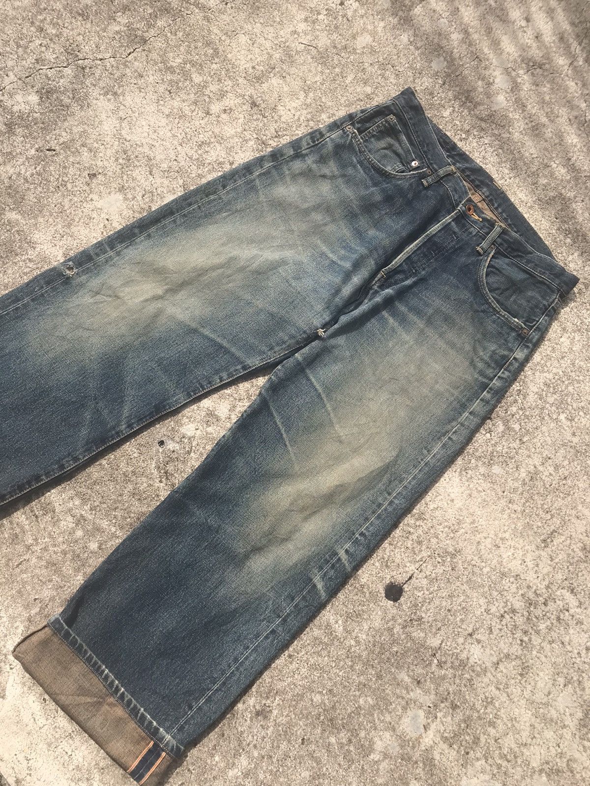 Edwin Vintage Edwin 505 Fly Button Selvedge Denim Jeans W34 Size US 34 / EU 50 - 2 Thumbnail