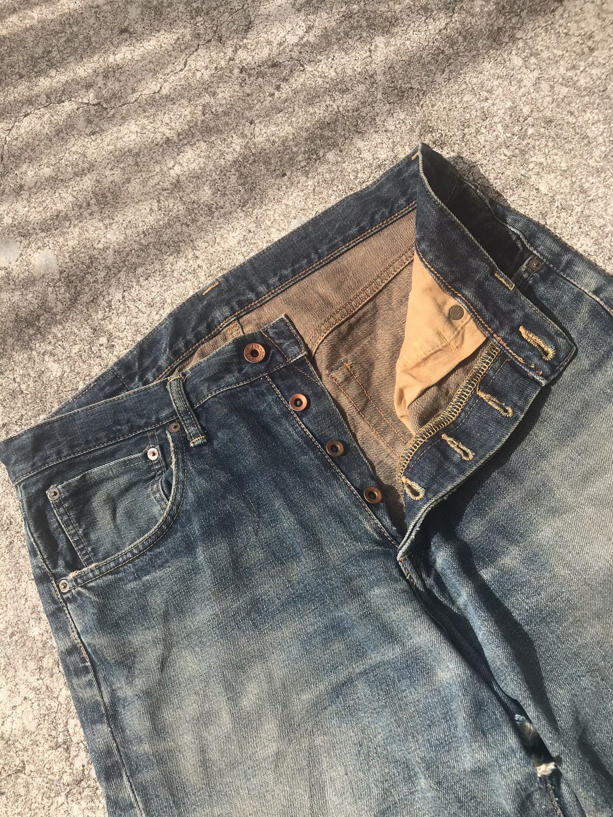 Edwin Vintage Edwin 505 Fly Button Selvedge Denim Jeans W34 Size US 34 / EU 50 - 6 Thumbnail