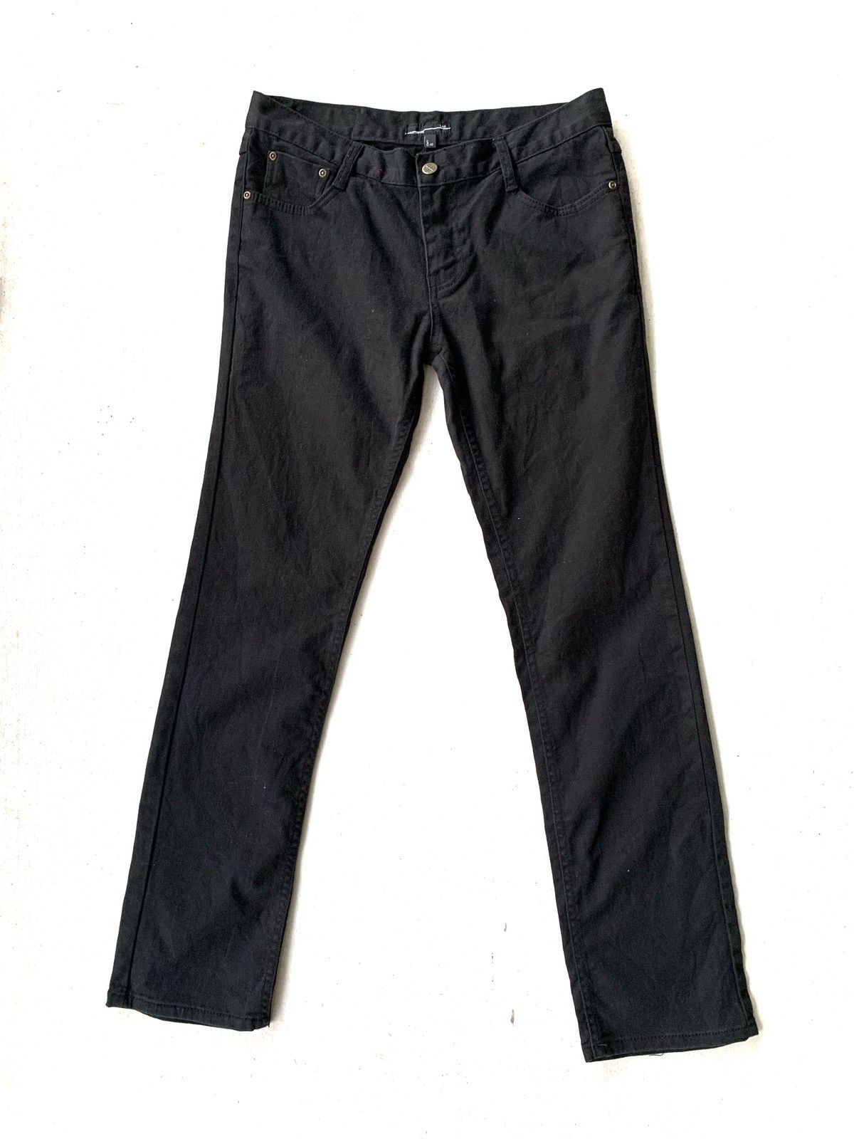 Japanese Brand Super Black skinny Jeans by LAD MUSICIAN. Size US 31 - 1 Thumbnail