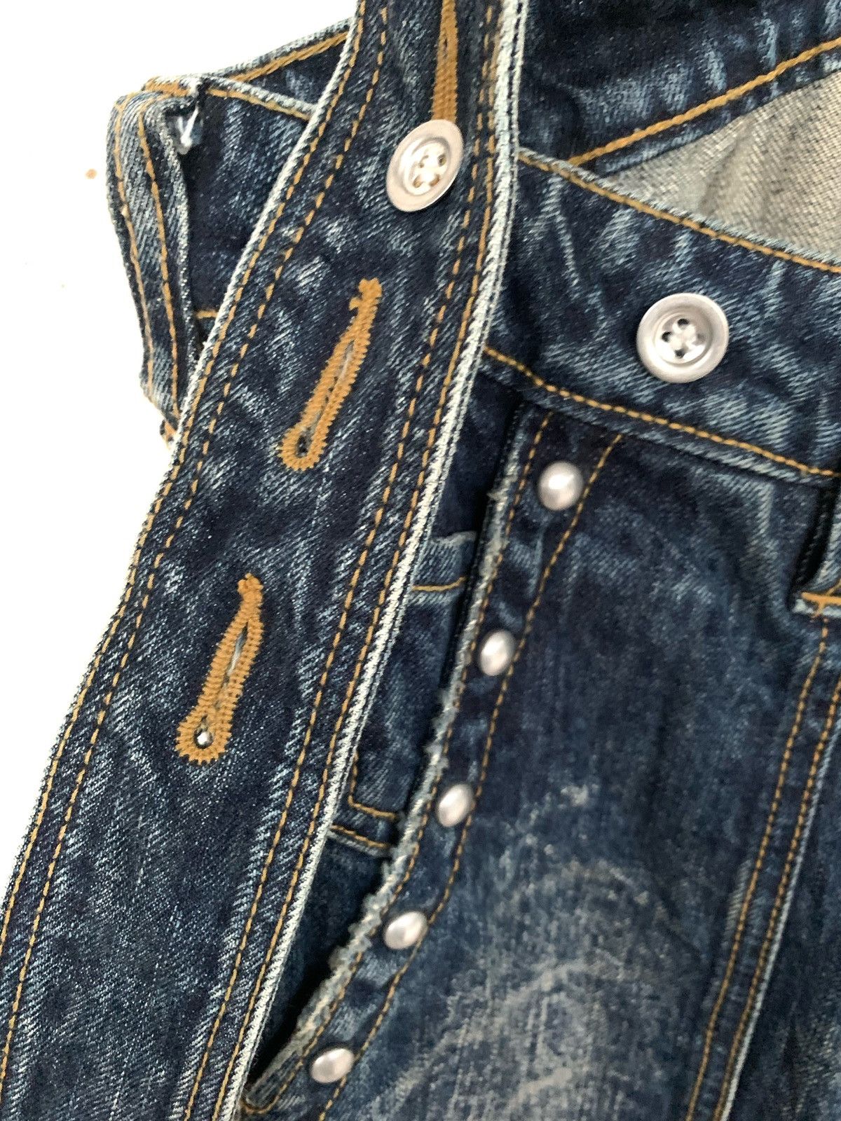 Japanese Brand Distressed Coverall by ALGONQUINS Size 28" / US 6 / IT 42 - 7 Thumbnail