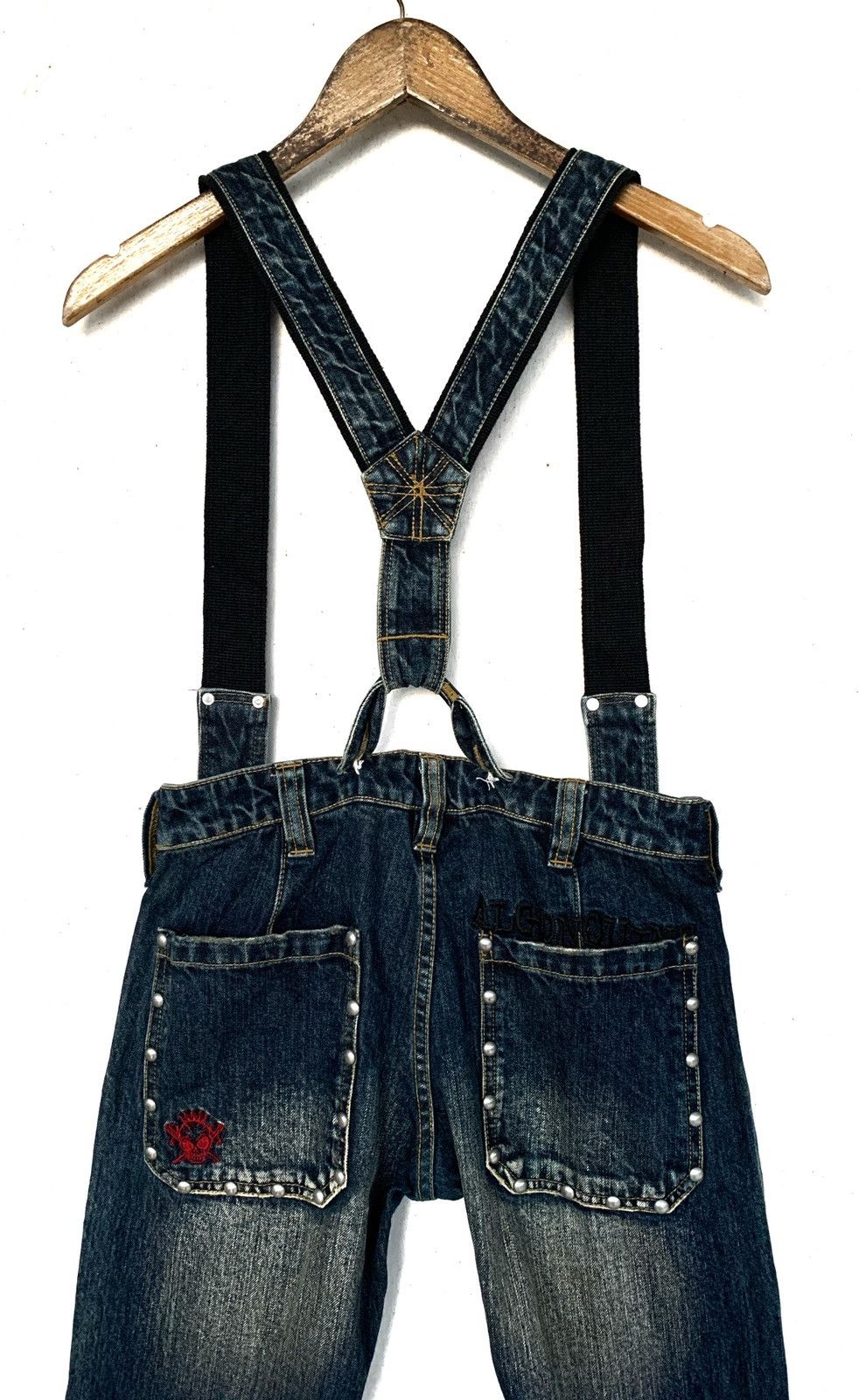 Japanese Brand Distressed Coverall by ALGONQUINS Size 28" / US 6 / IT 42 - 10 Thumbnail