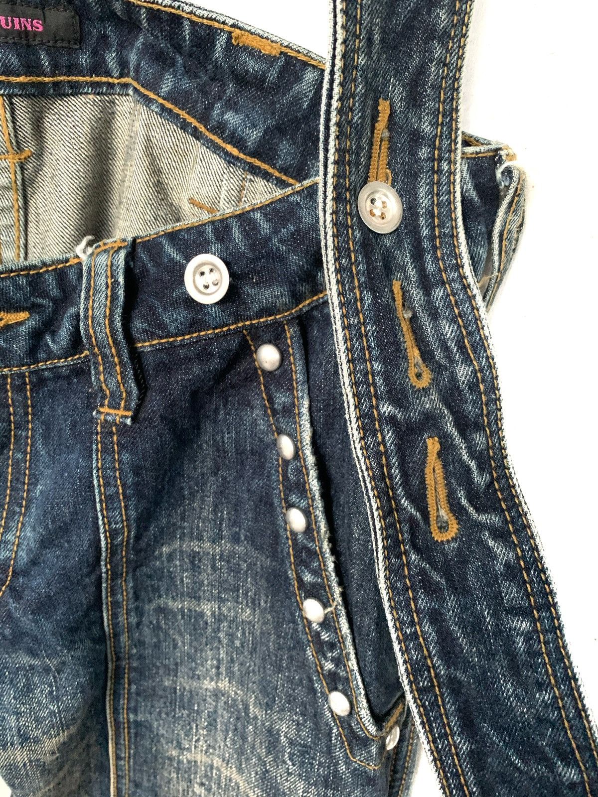 Japanese Brand Distressed Coverall by ALGONQUINS Size 28" / US 6 / IT 42 - 8 Thumbnail