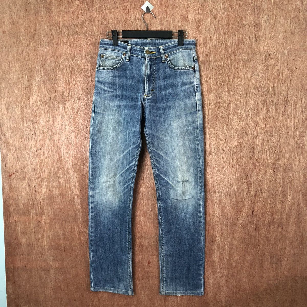 image of Riders Blue Distressed Denim 6360, Men's (Size 27)