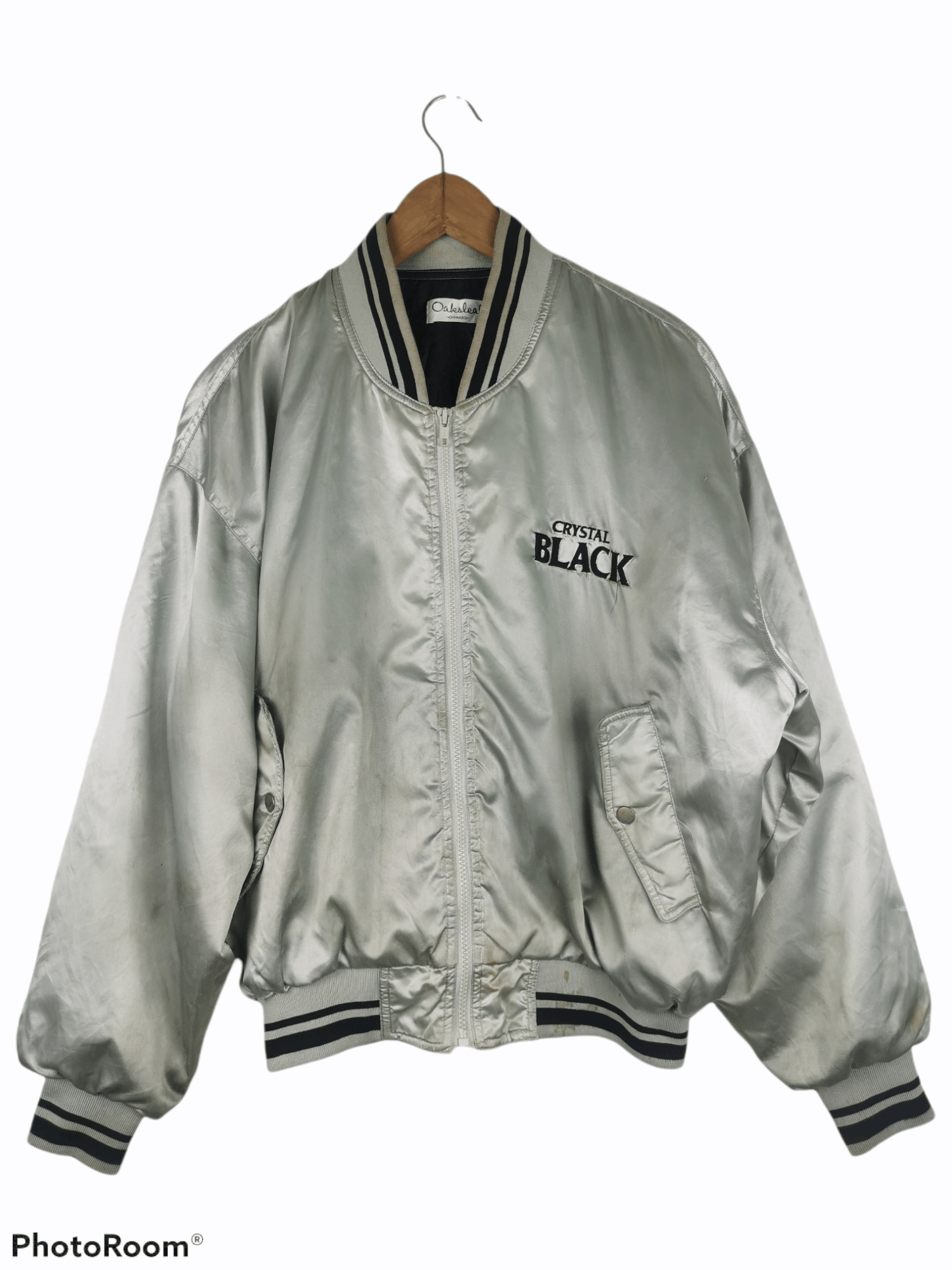 MLB × Vintage Vintage Crystal Black Varsity Jacket Size US L / EU 52-54 / 3 - 3 Thumbnail