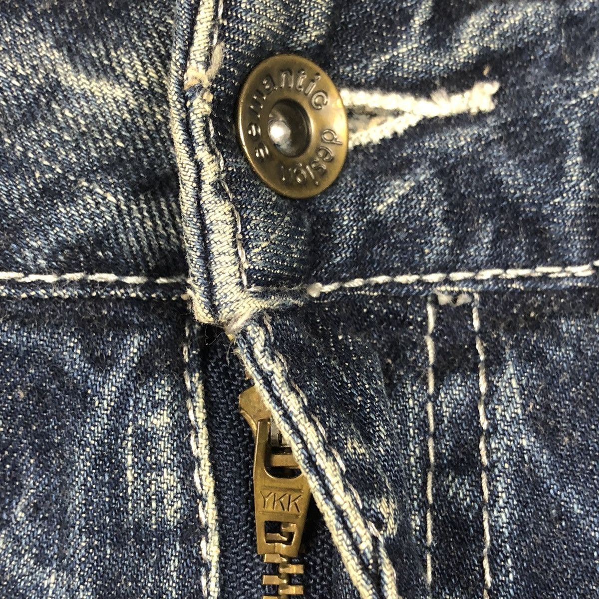 Japanese Brand Semantic Design 🇯🇵 Crazy Washed Flare Denim Size US 32 / EU 48 - 12 Thumbnail