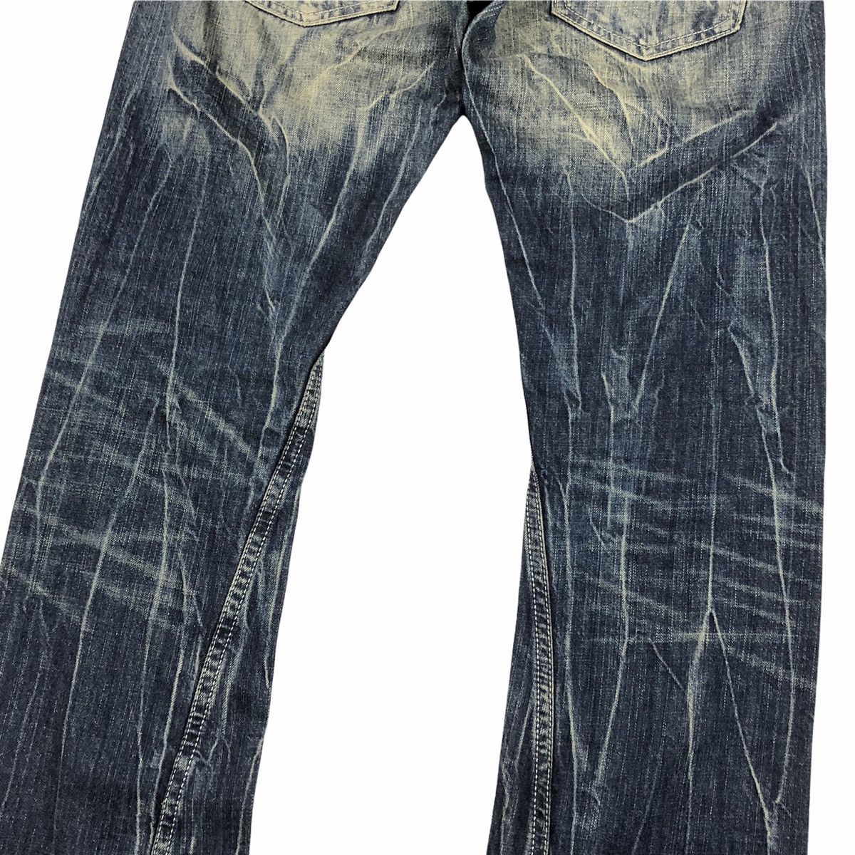 Japanese Brand Semantic Design 🇯🇵 Crazy Washed Flare Denim Size US 32 / EU 48 - 9 Thumbnail