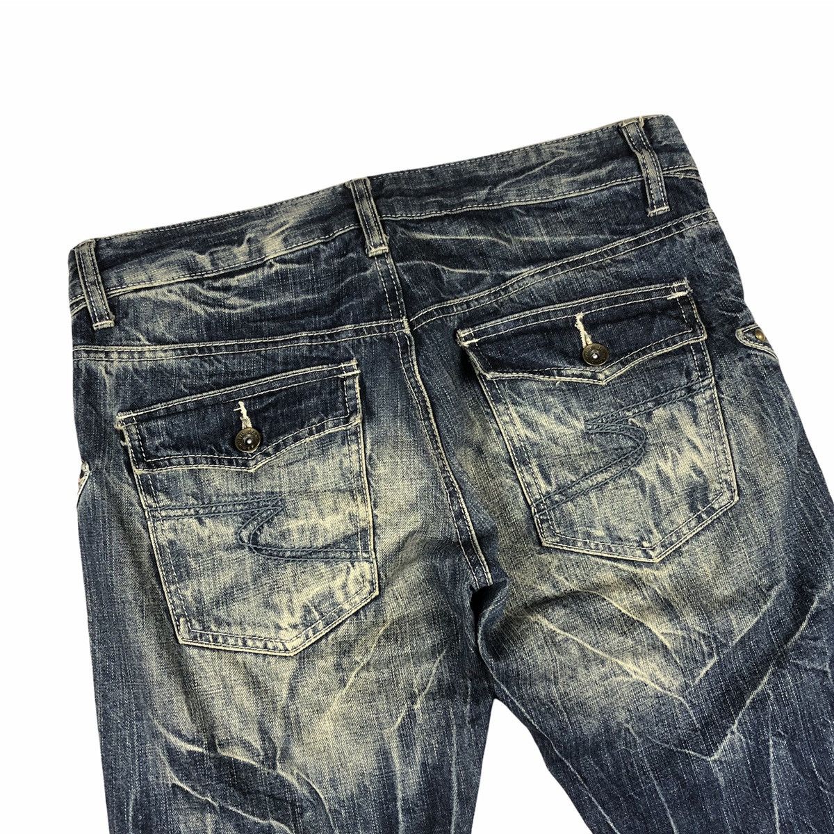 Japanese Brand Semantic Design 🇯🇵 Crazy Washed Flare Denim Size US 32 / EU 48 - 10 Thumbnail