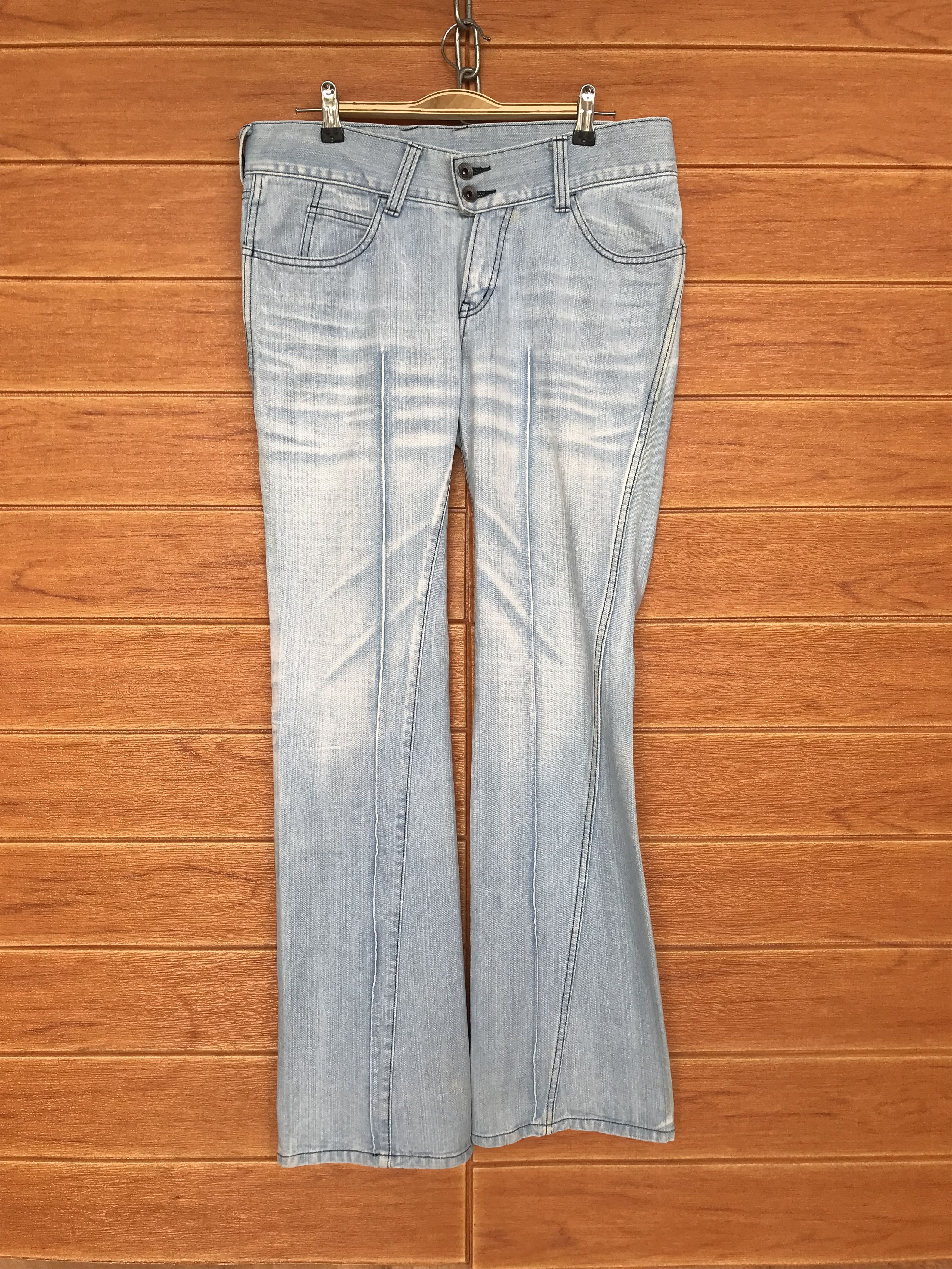BUFFALO BOBS Flare Jeans Buffalo Bobs Irregular Jeans Bootcut Low Rise Size US 32 / EU 48 - 2 Thumbnail