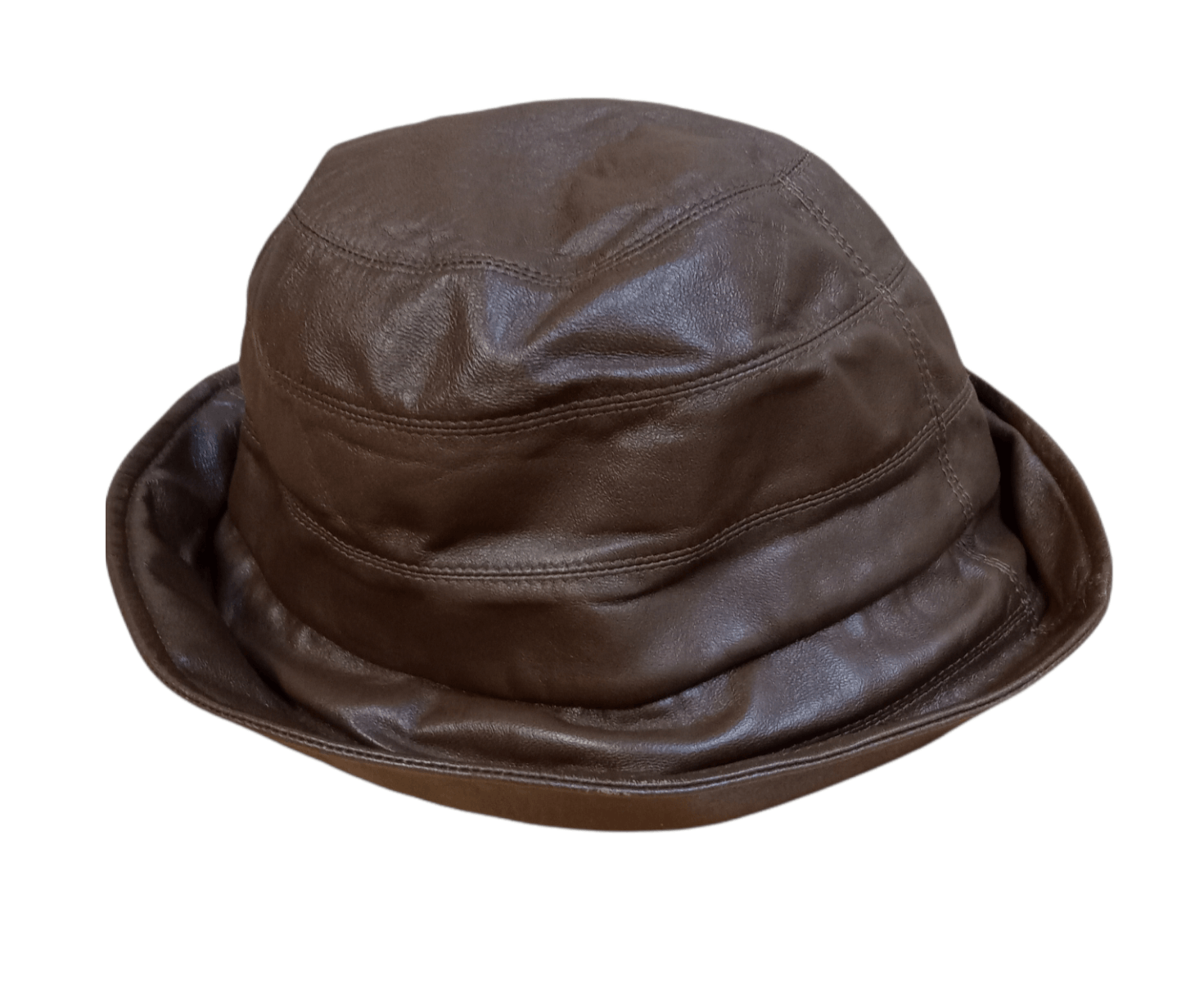 Charles Jourdan Vintage Charles Jordan Paris Leather Bucket Hat Size ONE SIZE - 2 Thumbnail