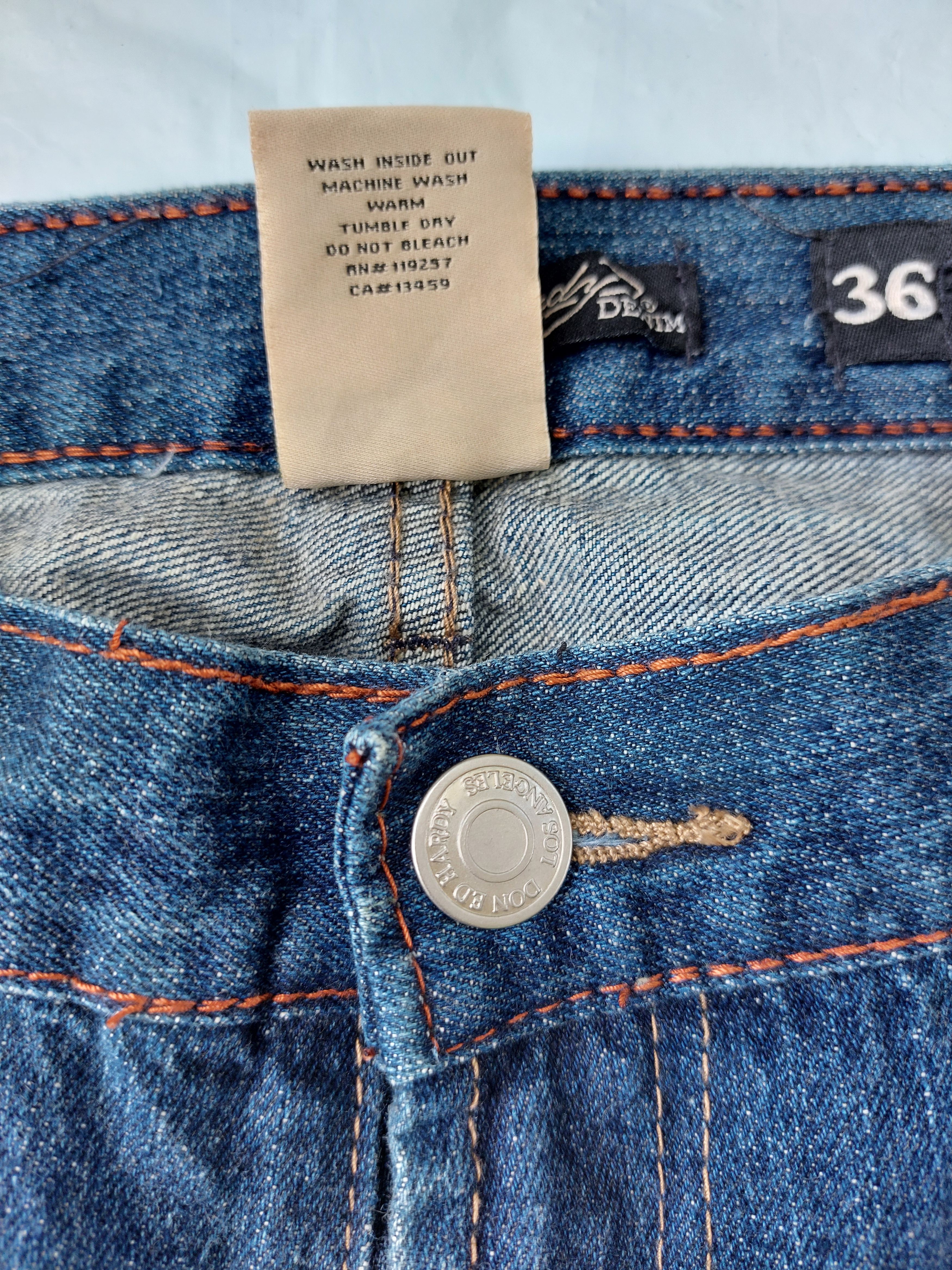 Christian Audigier ED HARDY by CHRISTIAN AUDIGIER distressed embroidered denim Size US 36 / EU 52 - 5 Thumbnail