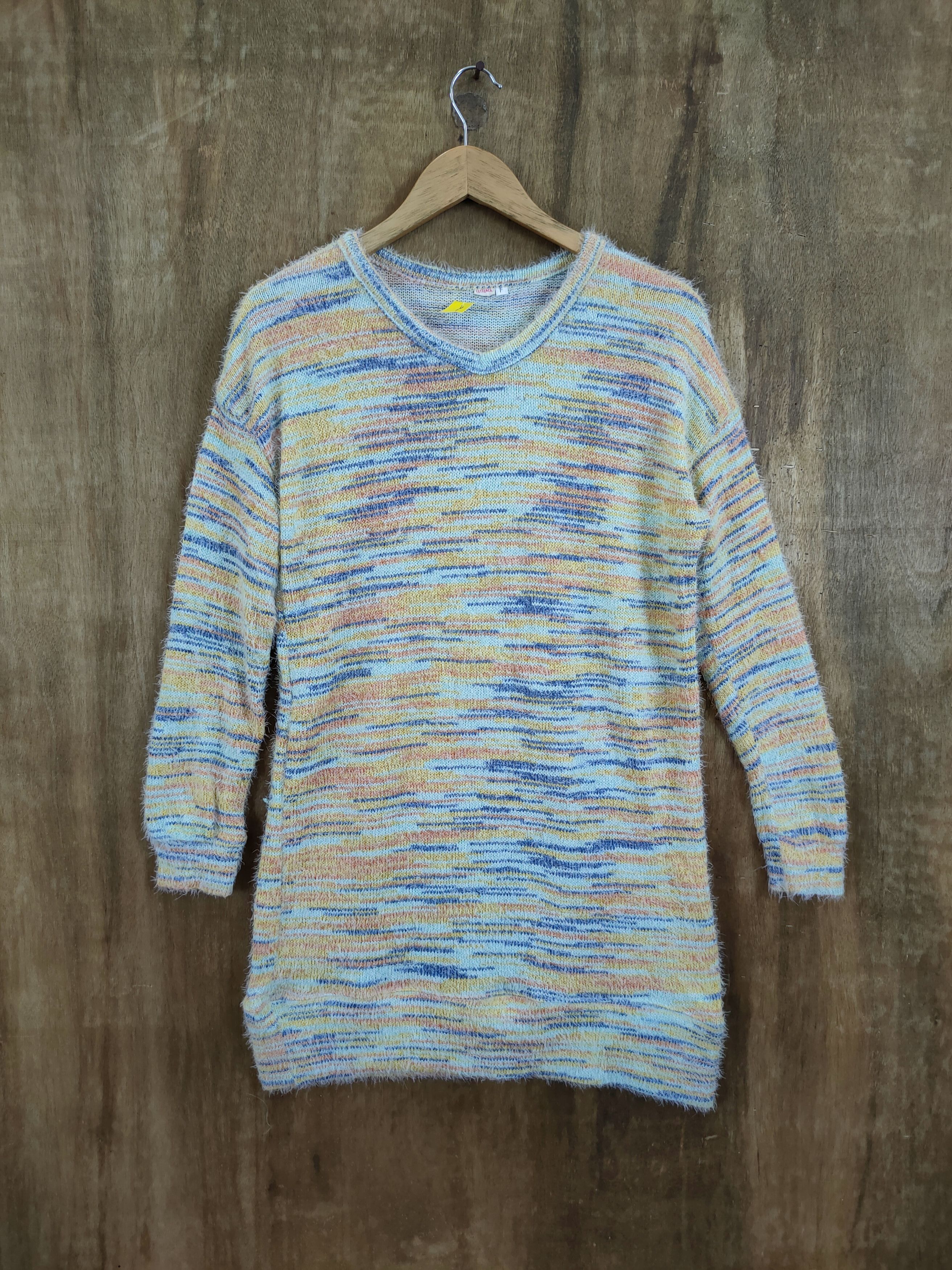 Japanese Brand D Titicaca rainbow mohair long knitwear japan #46-986 Size M / US 6-8 / IT 42-44 - 1 Thumbnail