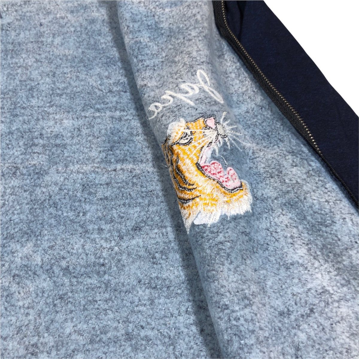 Japanese Brand Toyo Enterprises Indigo Eagle & Tiger Rayon Zip Hoodie Size US L / EU 52-54 / 3 - 7 Thumbnail