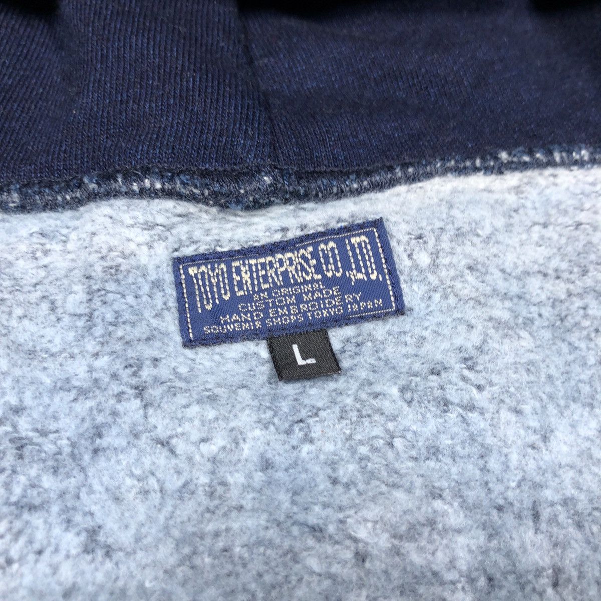 Japanese Brand Toyo Enterprises Indigo Eagle & Tiger Rayon Zip Hoodie Size US L / EU 52-54 / 3 - 11 Thumbnail