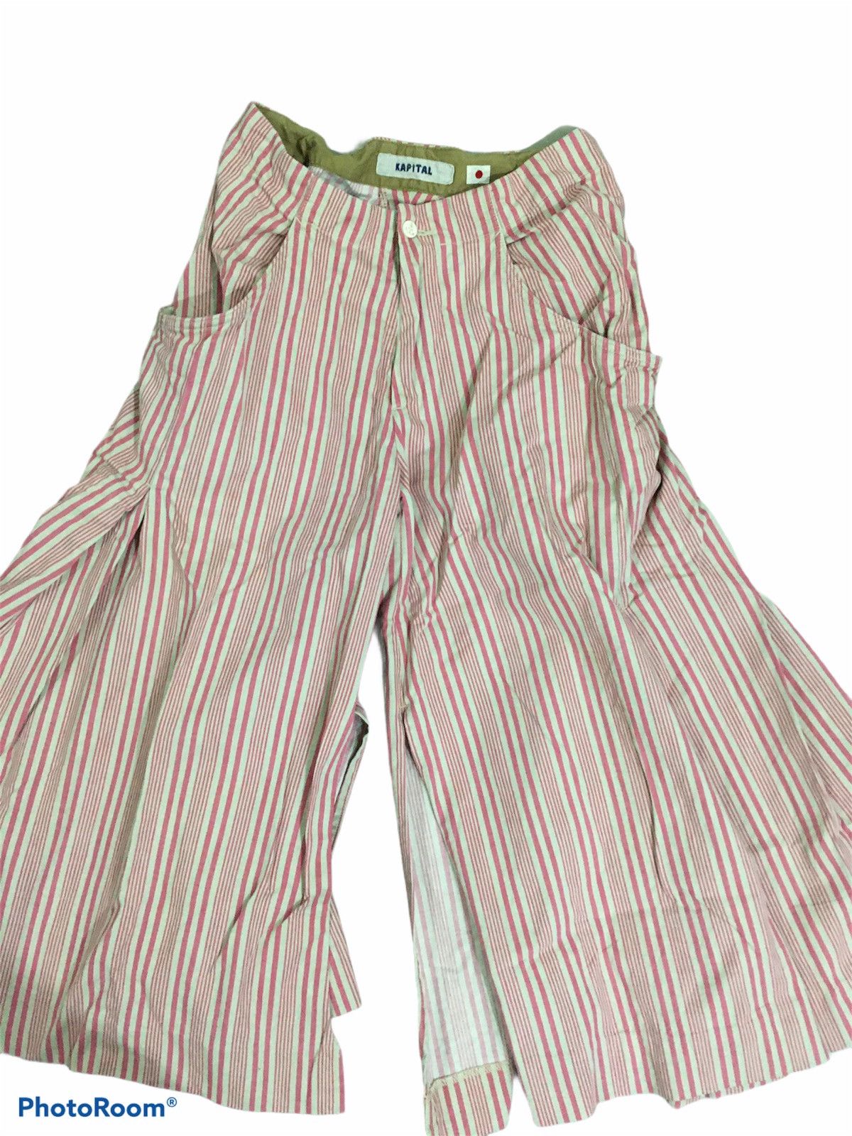 Japanese Brand × Kapital × Vintage VINTAGE RARE KAPITAL STRIPED CROPPED GAUCHO PANTS Size US 28 / EU 44 - 3 Thumbnail