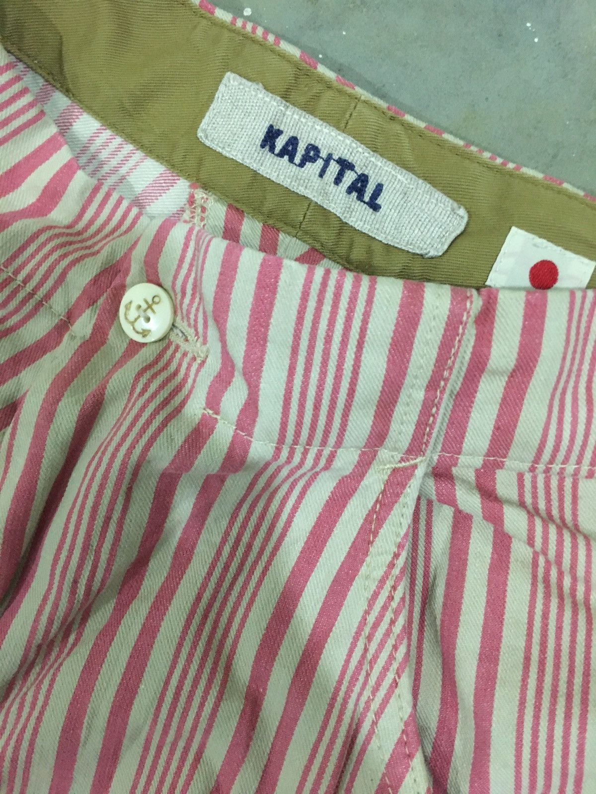 Japanese Brand × Kapital × Vintage VINTAGE RARE KAPITAL STRIPED CROPPED GAUCHO PANTS Size US 28 / EU 44 - 2 Thumbnail