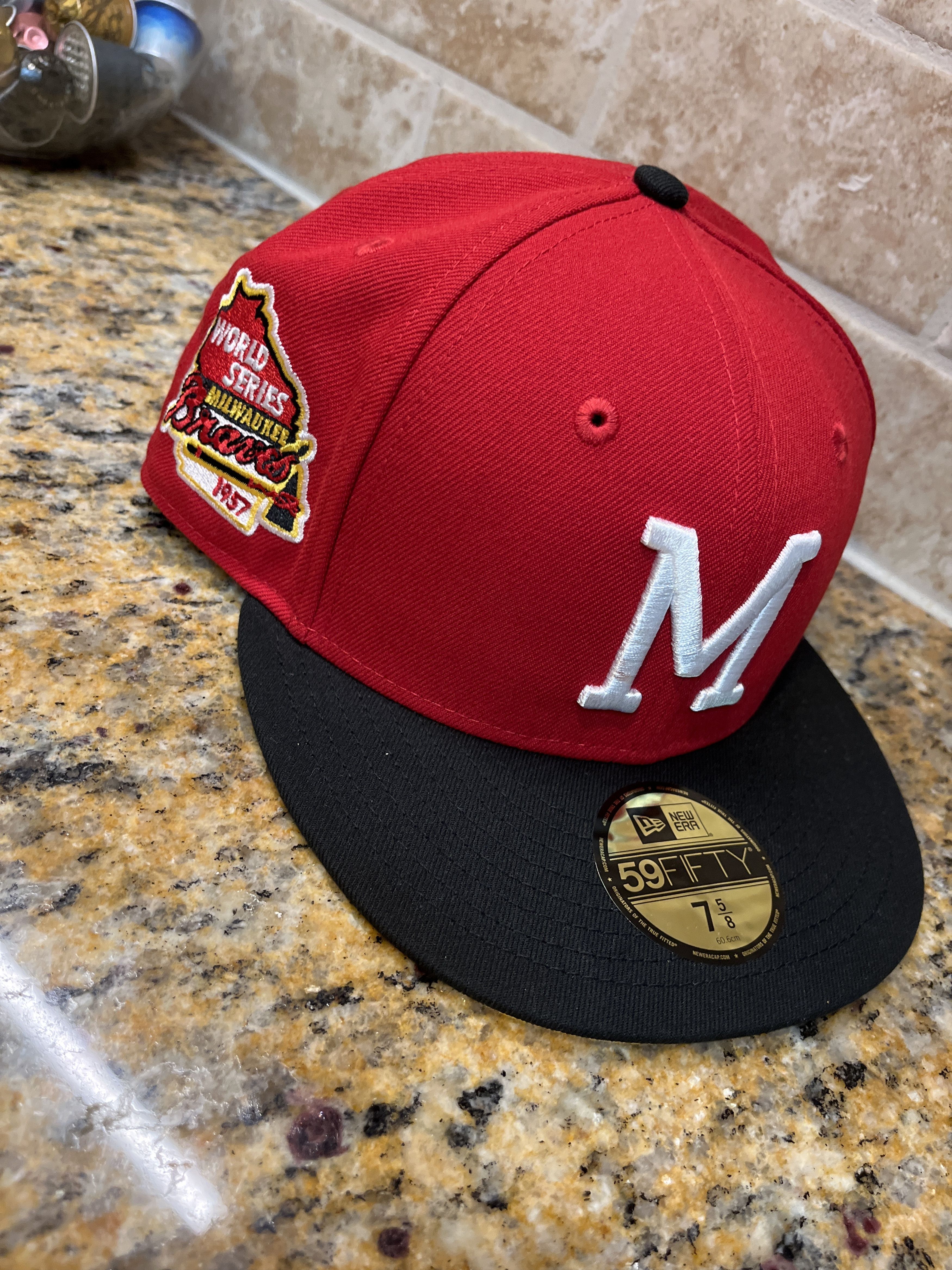 MYFITTEDS 7 5/8 Milwaukee Braves Fitted New Era ( Not Hat Club )
