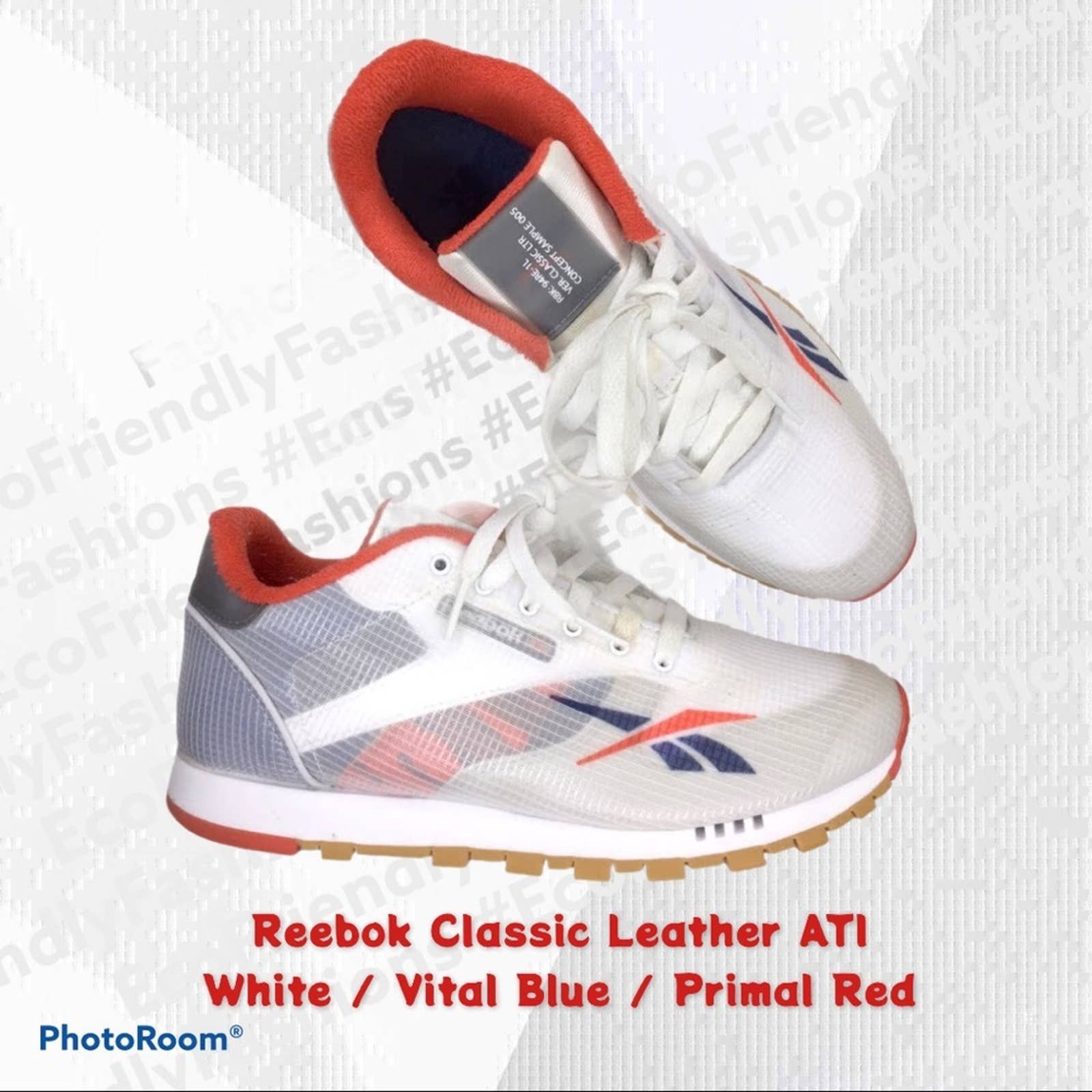 Reebok Reebok Classic Leather ATI Shoes White Blue Red Sz 7 Grailed