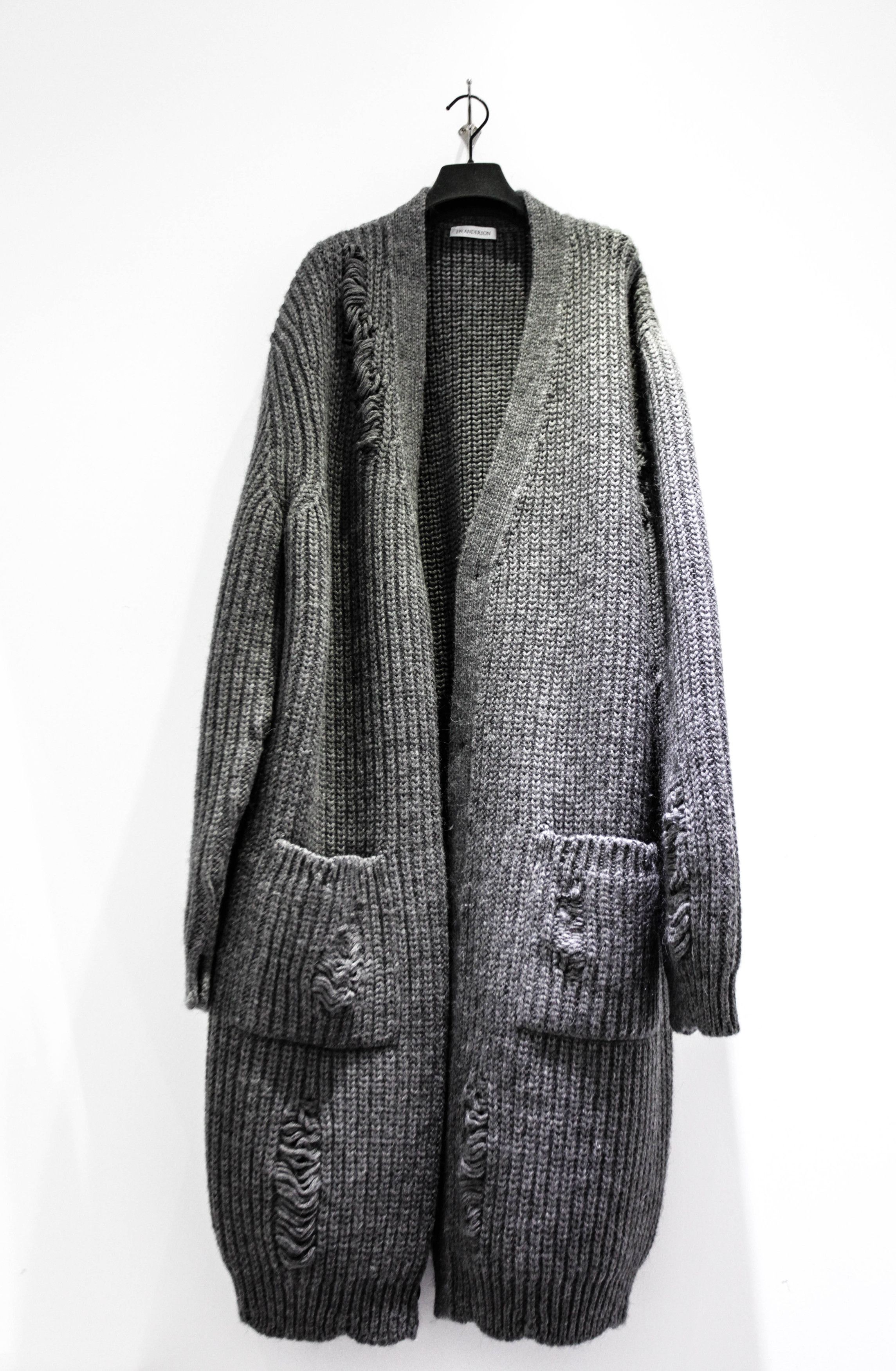 JW Anderson OVERSIZED DISTRESSED HEAVY KNIT CARDIGAN Size US L / EU 52-54 / 3 - 1 Thumbnail