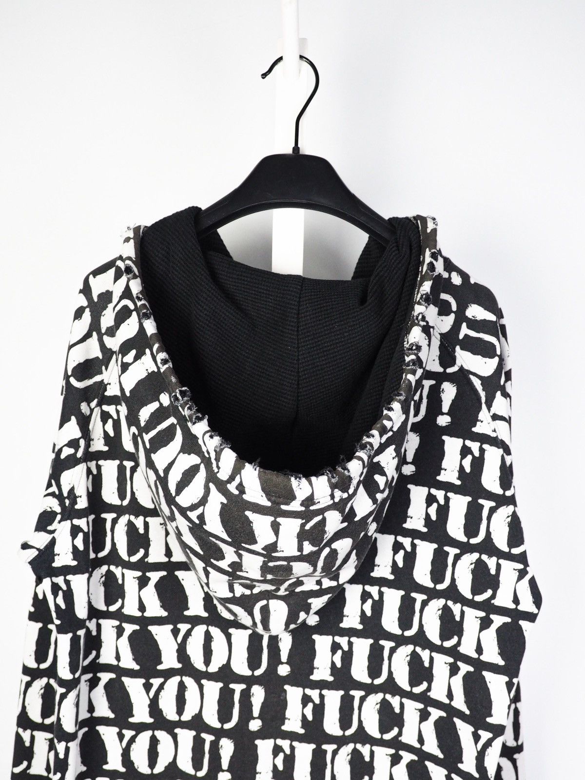 Number (N)ine SS06 "Fuck You!" Distressed All Over Zip Hoodie Size US M / EU 48-50 / 2 - 7 Thumbnail