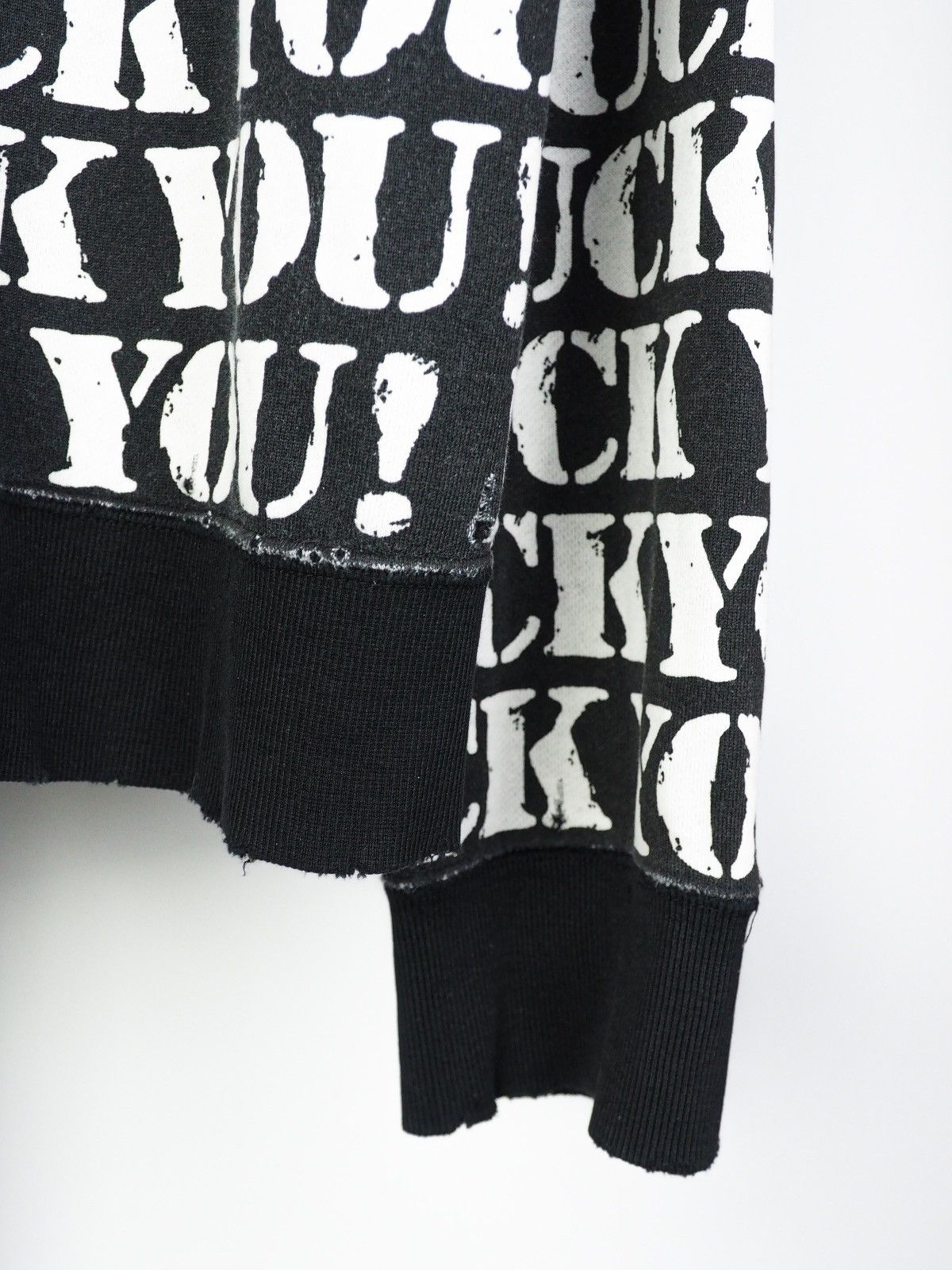 Number (N)ine SS06 "Fuck You!" Distressed All Over Zip Hoodie Size US M / EU 48-50 / 2 - 8 Thumbnail