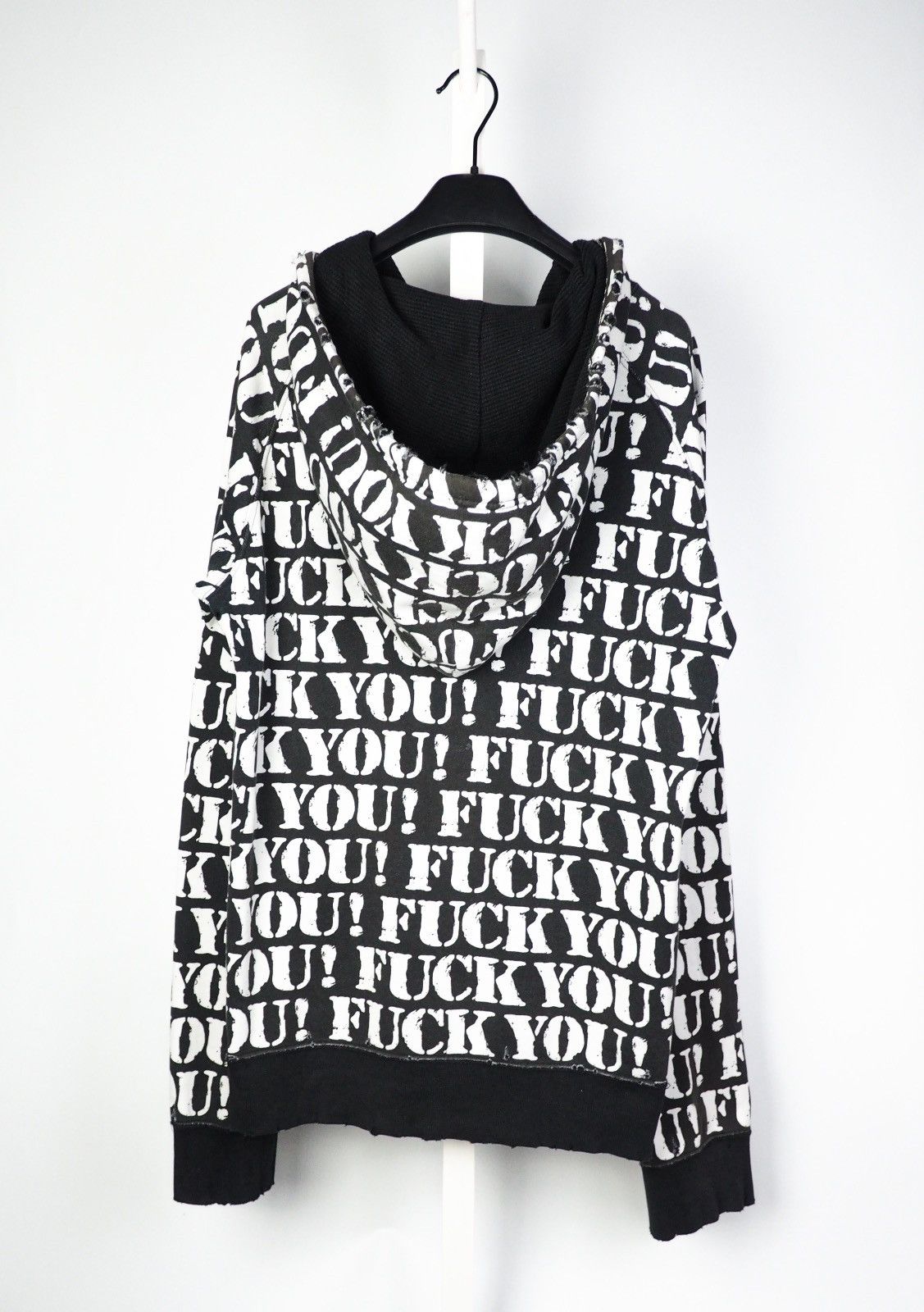 Number (N)ine SS06 "Fuck You!" Distressed All Over Zip Hoodie Size US M / EU 48-50 / 2 - 6 Thumbnail