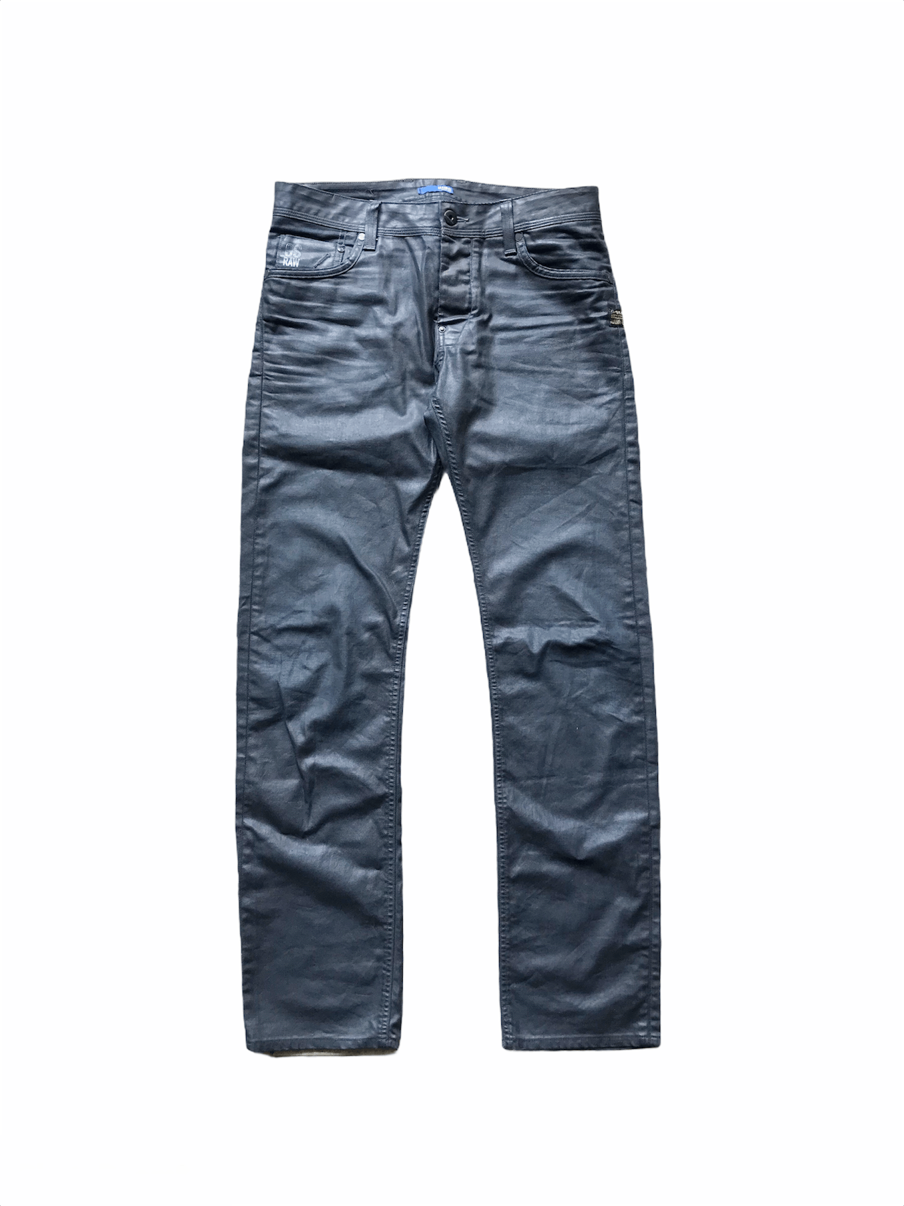 G Star Raw Gstar raw waxed dark blue jeans | Grailed