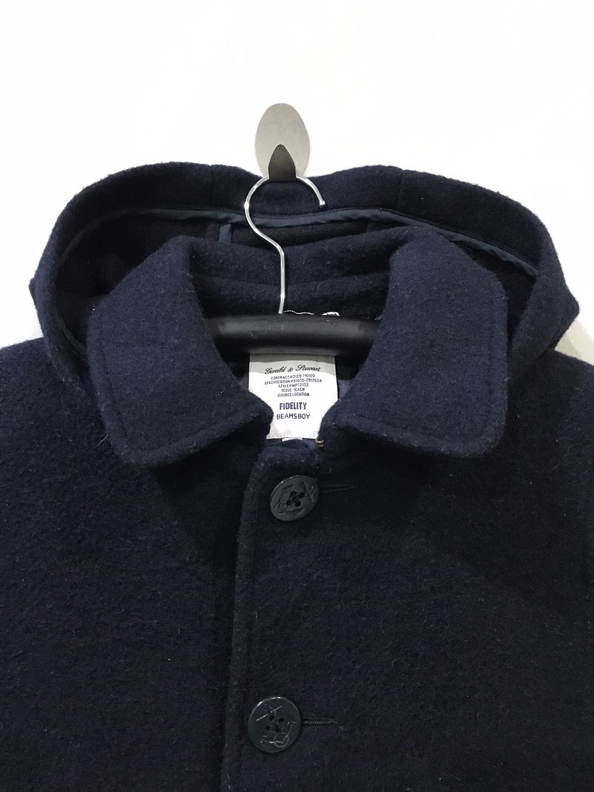 Beams Plus BEAMSBOY Japan FIDELITY Line USN Wool Hoodie Coat Size US M / EU 48-50 / 2 - 2 Thumbnail