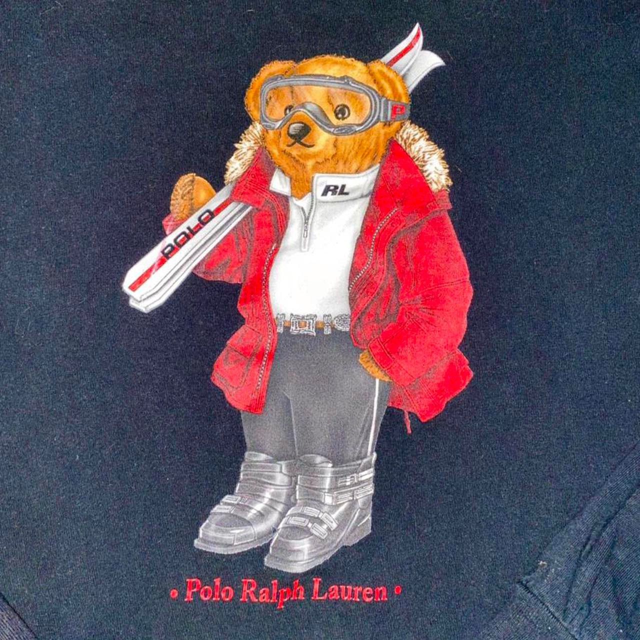 Vintage Polo Ralph Lauren Rare Ski Bear XL Long Sleeve newest T-Shirt Y2K Red