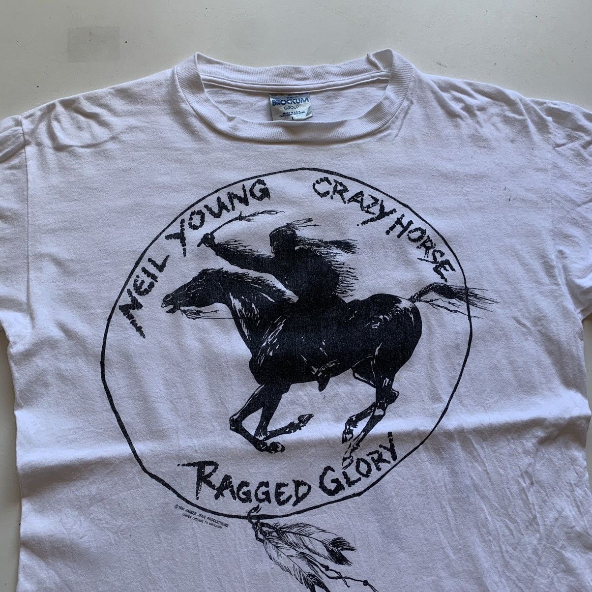 Band Tees × Rare × Vintage Vintage 90s Neil Young Crazy Horse t 
