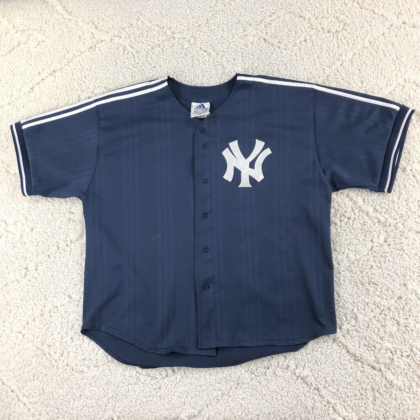 Vintage New York Yankees MLB Embroidered Men's Short Sleeve Polo Size XL  Blue