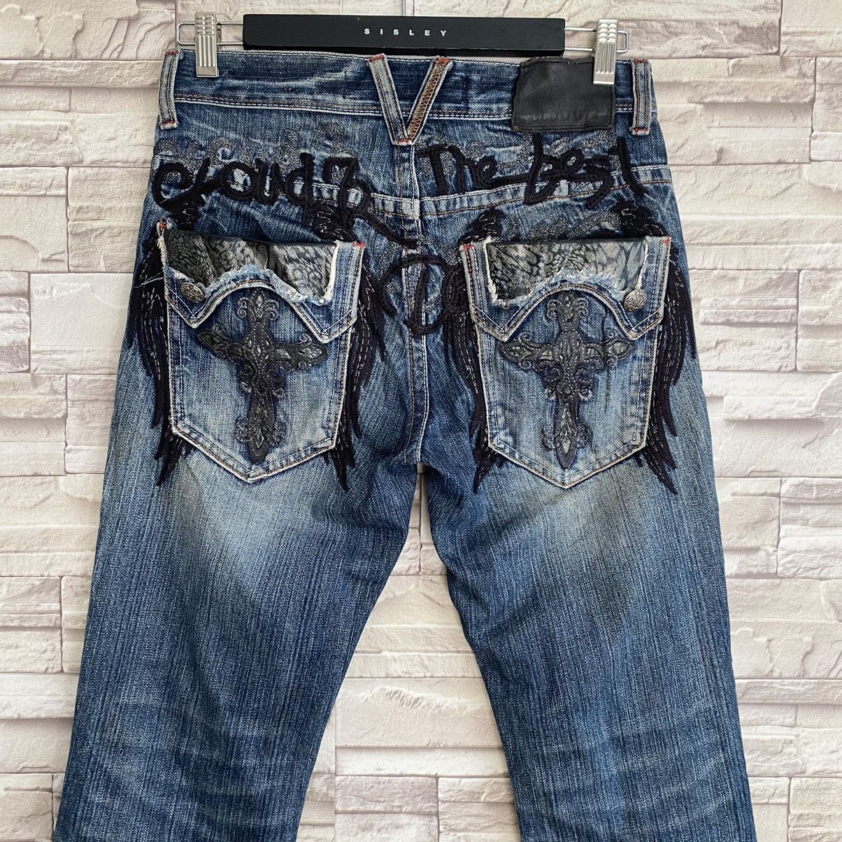 Japanese Brand Japanese Brand CLOUD72 Denim Embroidery Cross Cemetery Jeans Size US 30 / EU 46 - 10 Thumbnail