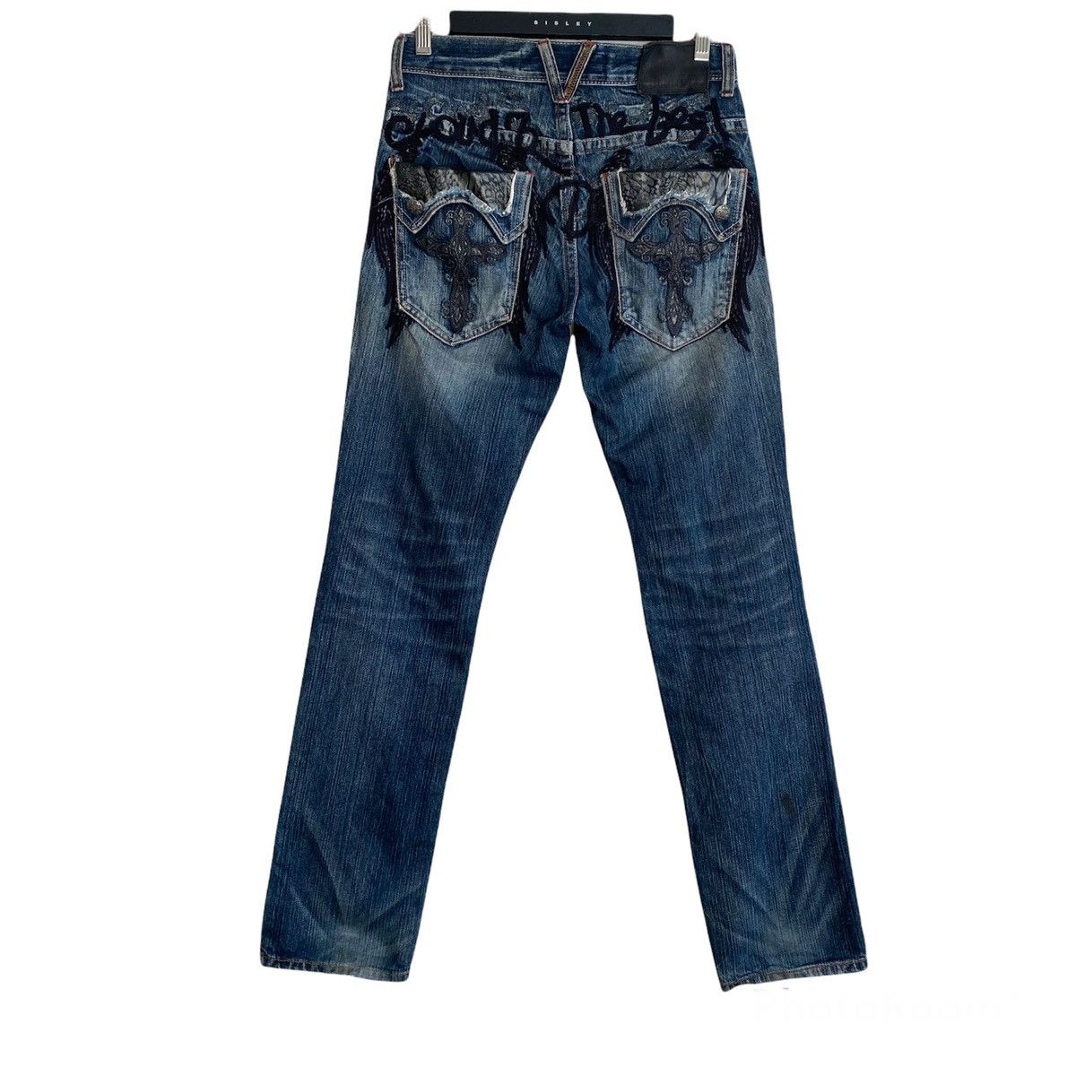 Japanese Brand Japanese Brand CLOUD72 Denim Embroidery Cross Cemetery Jeans Size US 30 / EU 46 - 2 Thumbnail