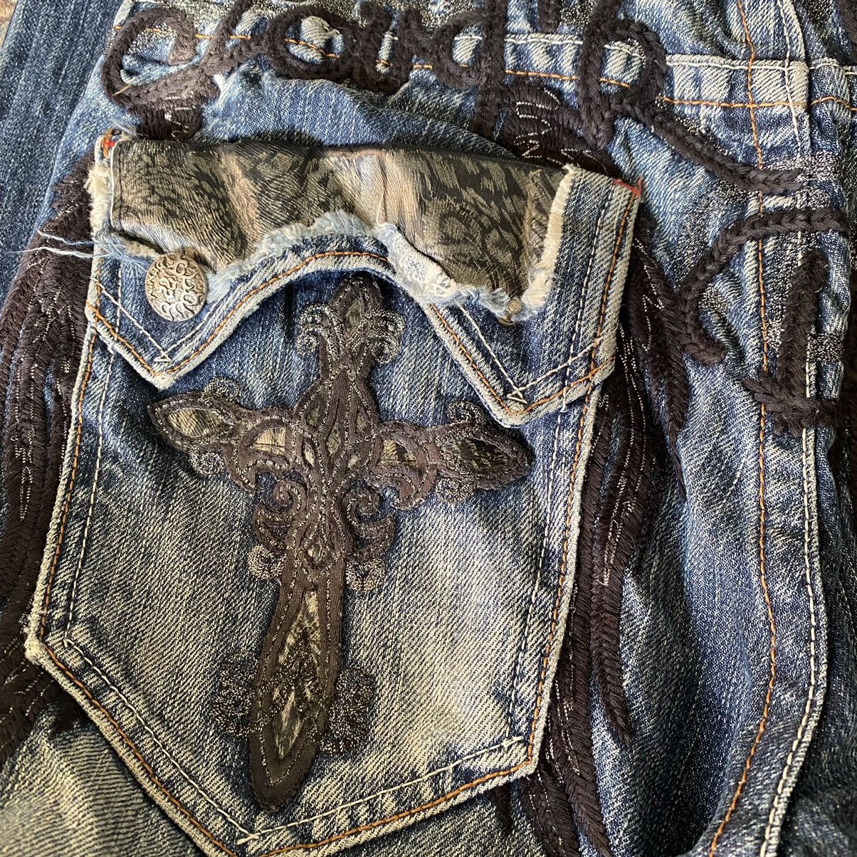 Japanese Brand Japanese Brand CLOUD72 Denim Embroidery Cross Cemetery Jeans Size US 30 / EU 46 - 14 Thumbnail