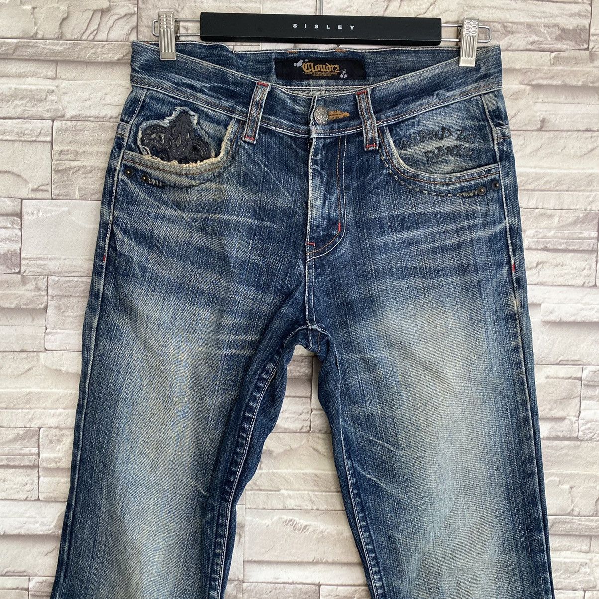 Japanese Brand Japanese Brand CLOUD72 Denim Embroidery Cross Cemetery Jeans Size US 30 / EU 46 - 5 Thumbnail
